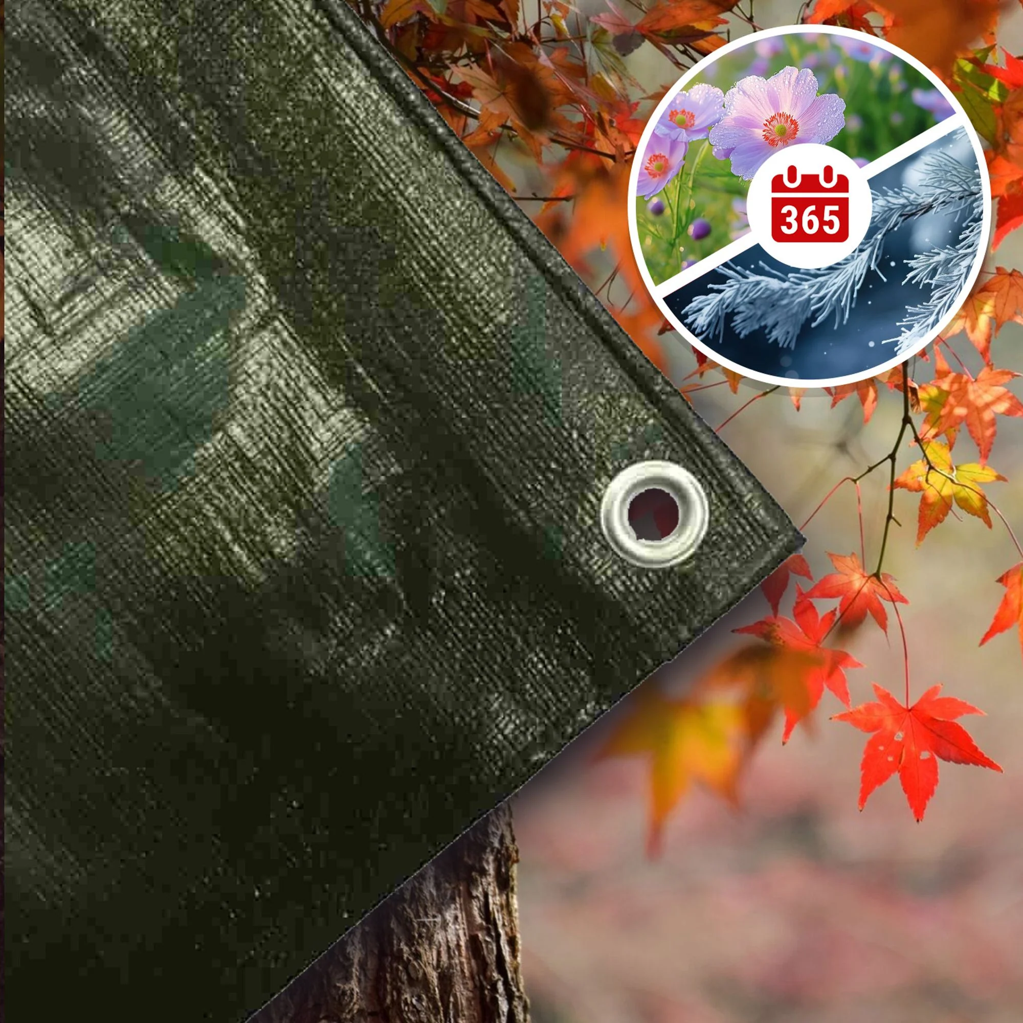 Lona Impermeable Verde 5x6m (30m²) - 280g/m², Resistente Y Duradera - Image 3