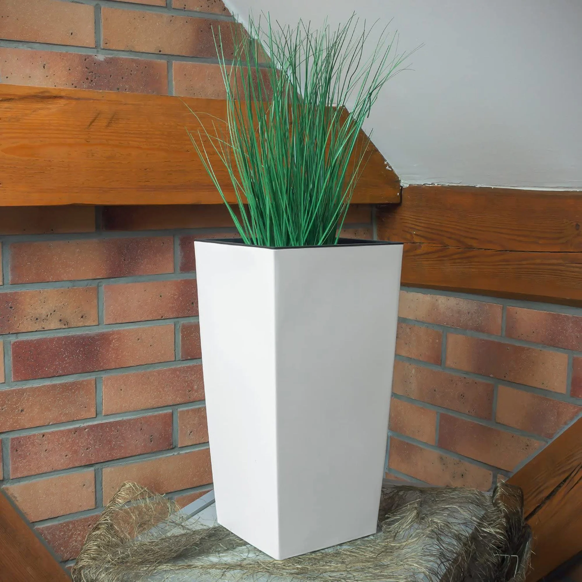 Maceta Alta Urbi 11,4 Litros, De Plastico, 19,5 X 19,5 X 37,5 Cm En Color Blanco - Image 6