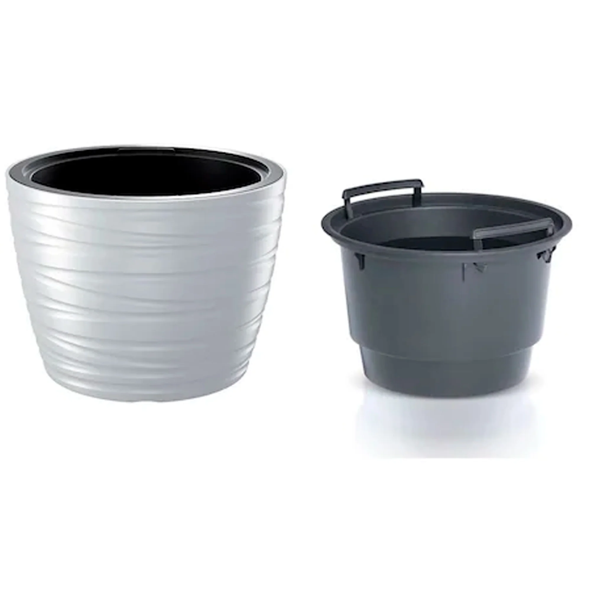 Maceta Baja Con Deposito 48l Maze De Plastico En Color Blanco 47,5 (largo) X 47,5 (ancho) X 34,9 (alto) Cm - Image 2