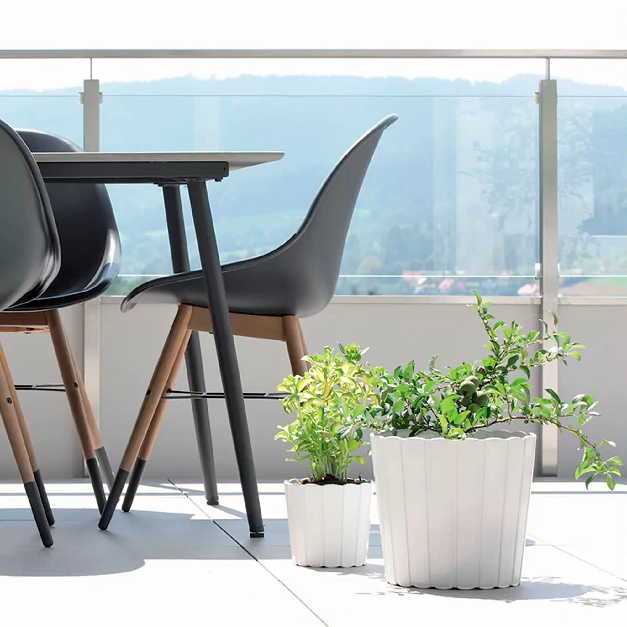 Maceta Boardee Basic 0,8l., Dimensiones (mm) 120x120x109, Color Antracita - Image 4