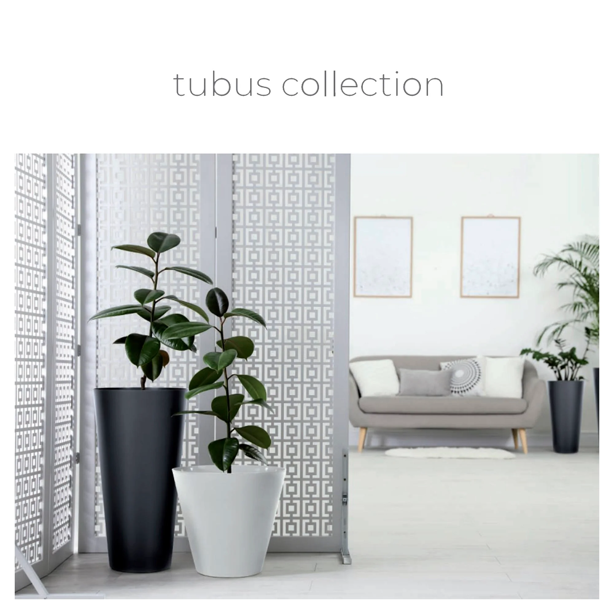 Maceta Brillo Tubus Slim 8l., Dimensiones (mm) 200x200x381, Color Blanco - Image 2