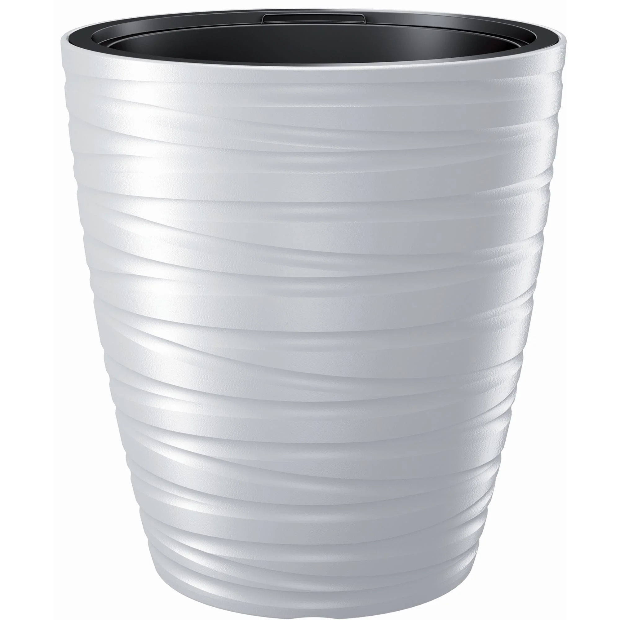 Maceta Con Deposito 32l Maze De Plastico En Color Blanco 37,5 (largo) X 37,5 (ancho) X 41,9 (alto) Cm