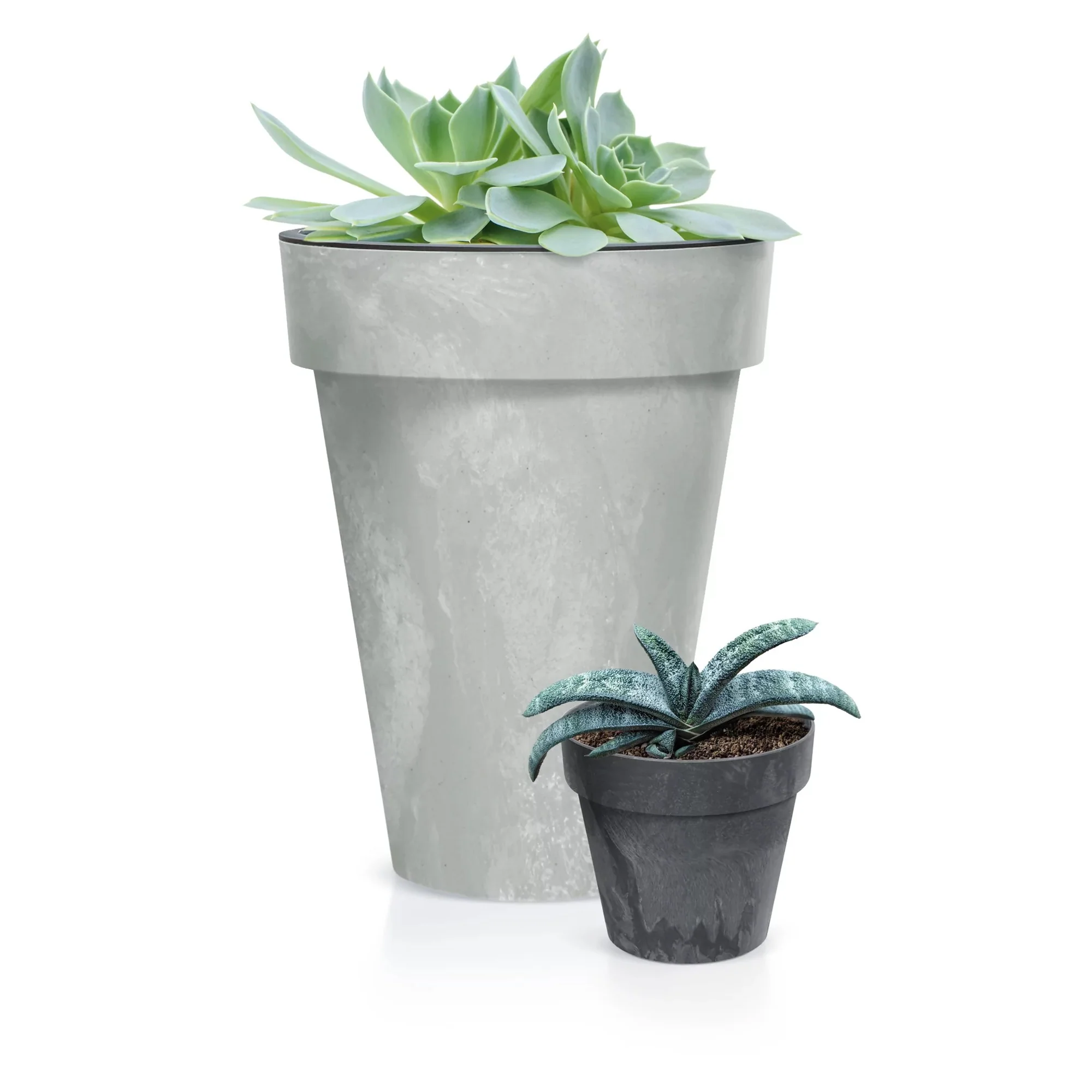 Maceta Cube Beton Effect 2,2l., Dimensiones (mm) 170x170x150, Color Antracita - Image 4