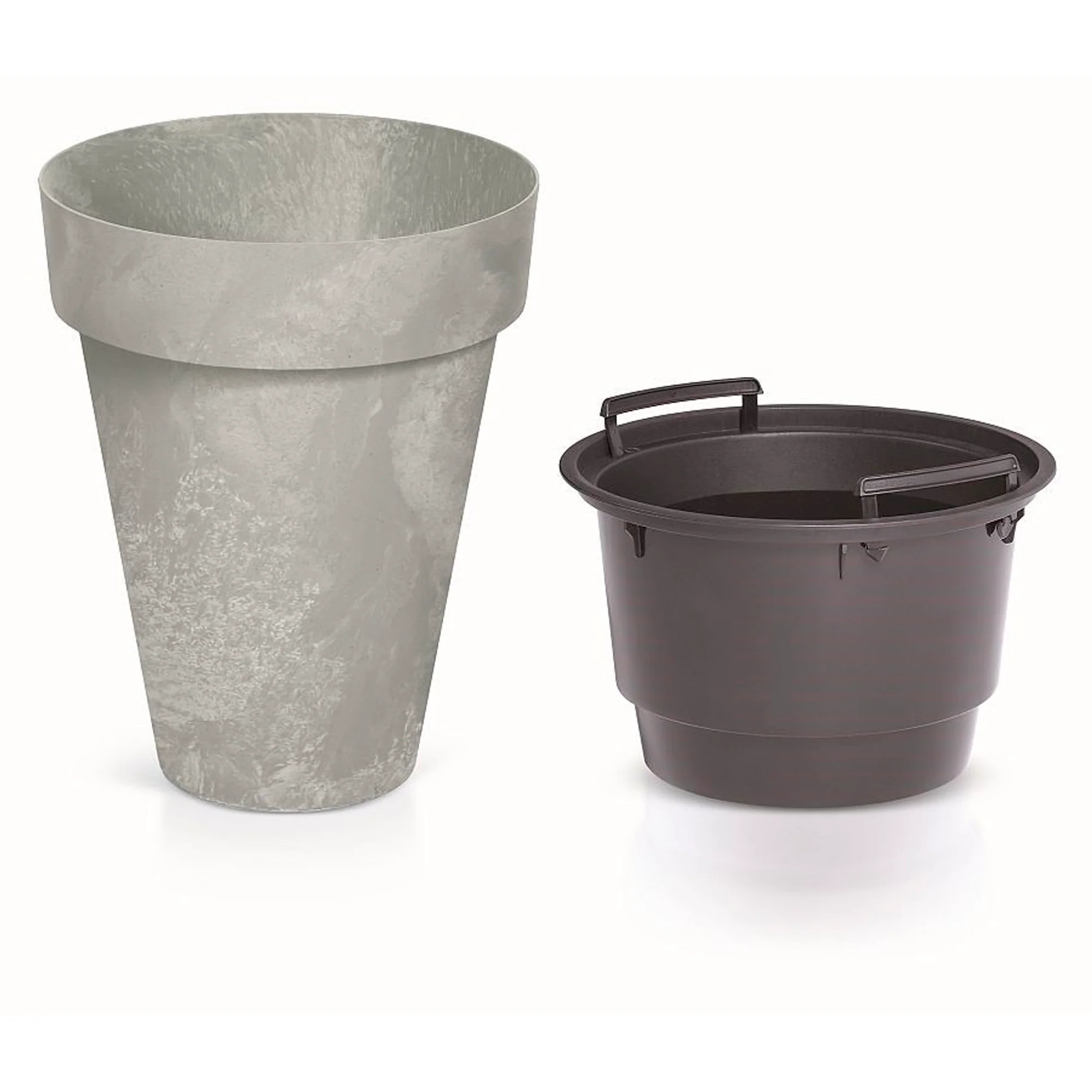 Maceta Cube Slim Beton Effect 12l., Con Depósito, Dimensiones (mm) 276x276x349, Color Hormigón - Image 4