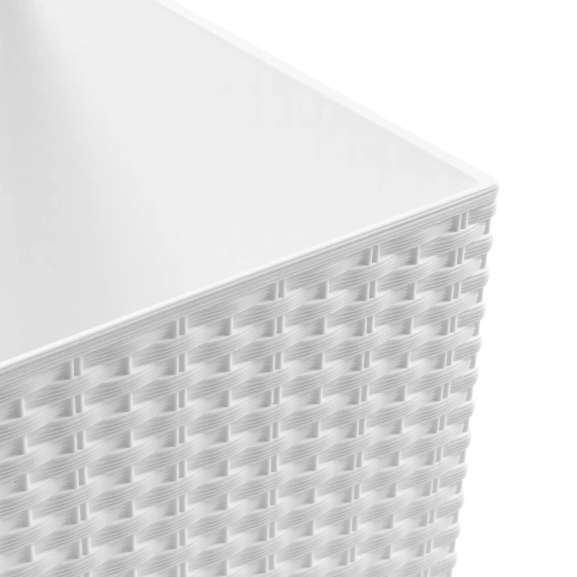 Maceta Rato 15,8 Litros Con Cubilete Para Plantar En Color Blanco 26,2 X 26,2 X 26,6 Cm. - Image 4