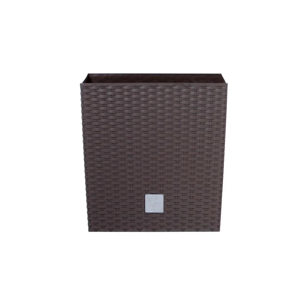 Maceta Rato 32 Litros Con Cubilete Para Plantar En Color Chocolate 33 X 33 X 33 Cm.