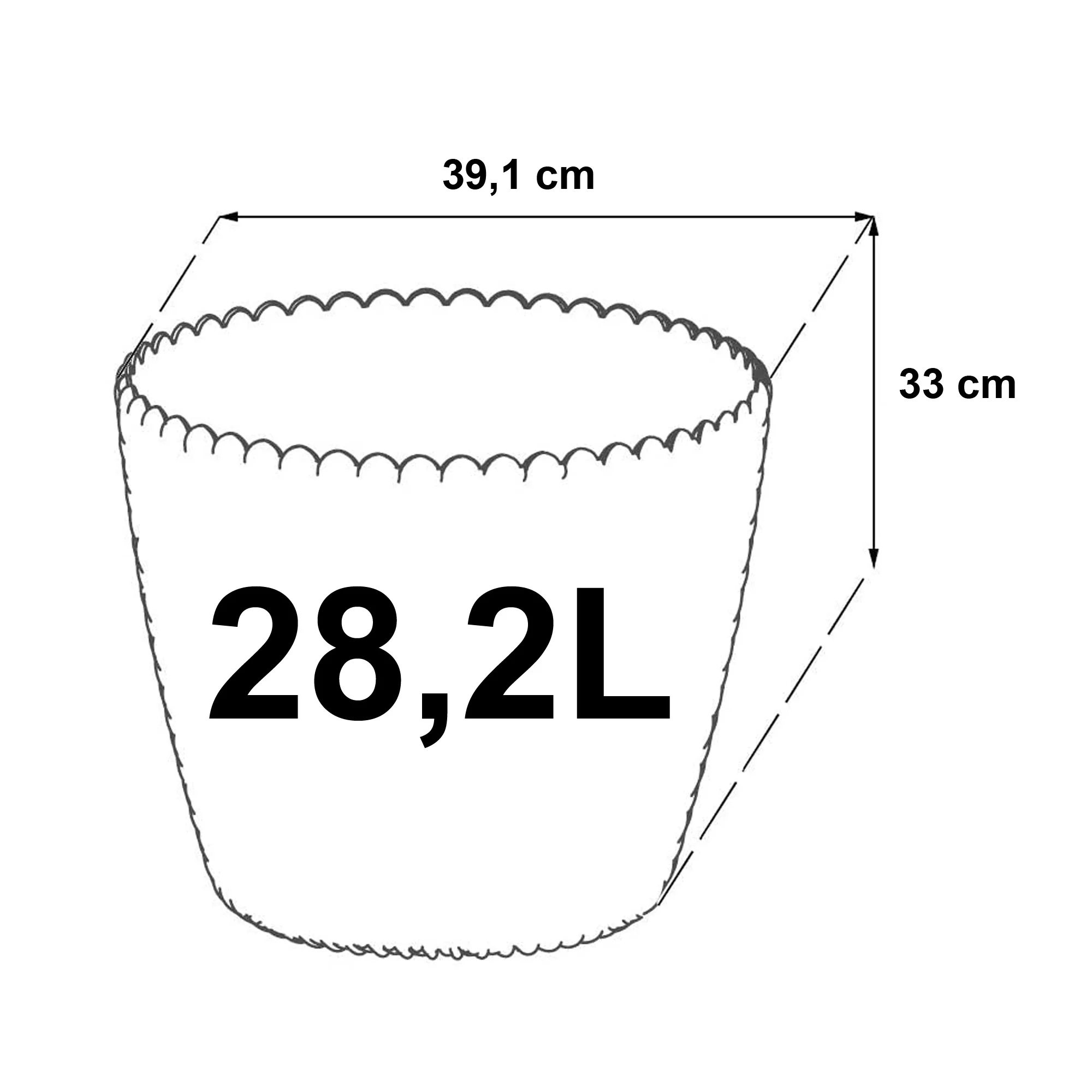 Maceta Redonda 28,2l Prosperplast Splofy De Plastico En Color Antracita, Ø39,1 X 33 Cm - Image 2