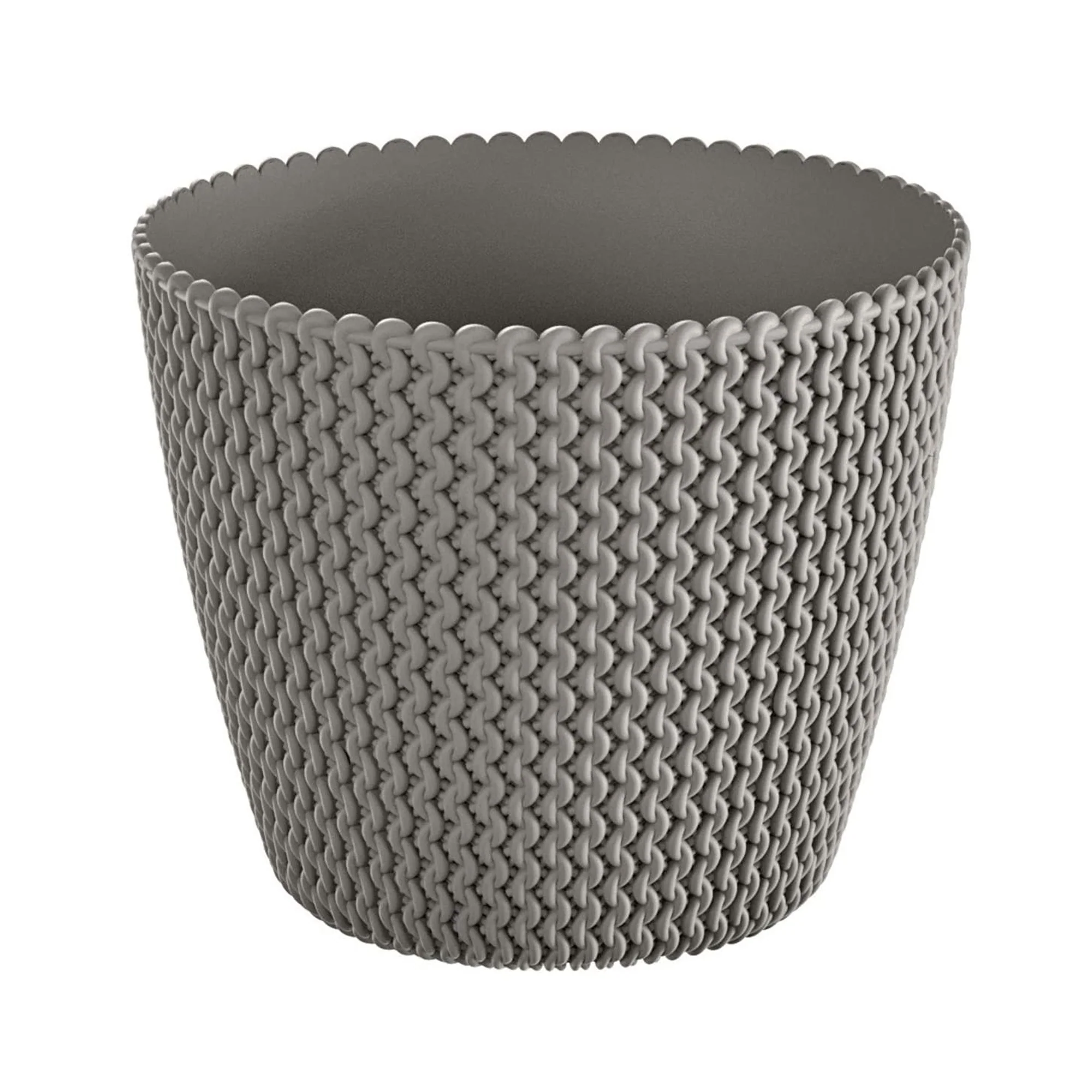 Maceta Redonda 5l Prosperplast Splofy De Plastico En Color Gris, Ø21,8 X 18,4 Cm