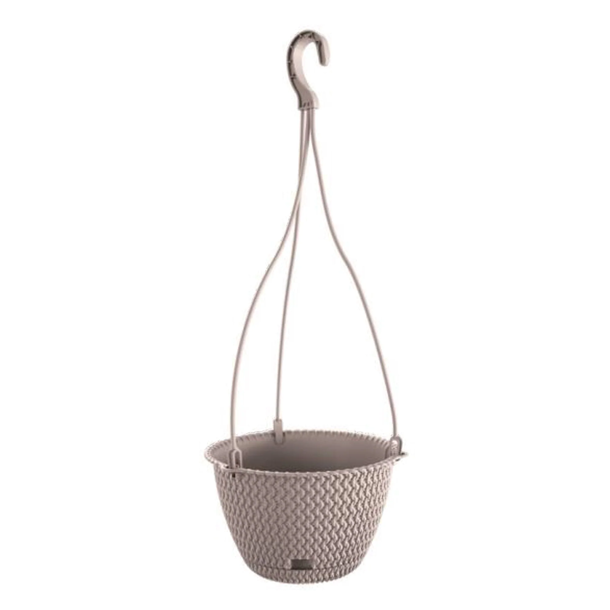 Maceta Redonda Colgante 4,8l Prosperplast Splofy Round W De Plastico En Color Mocca, Ø27 X 16,6 Cm