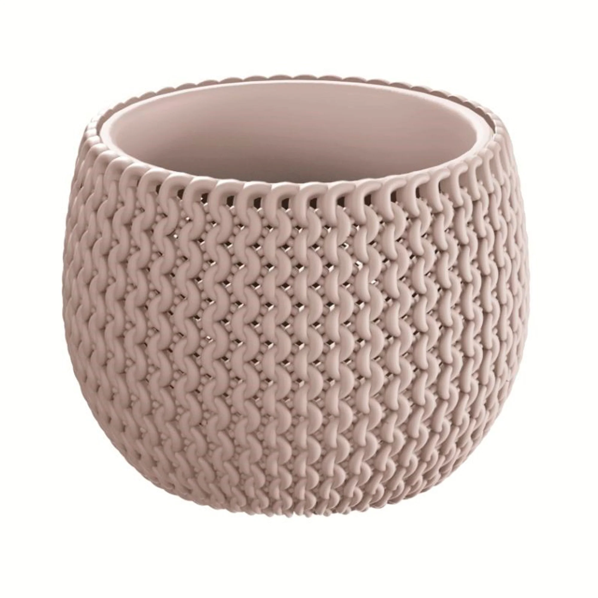 Maceta Redonda Con Deposito Splofy Bowl De Plastico En Color Mocca 23,9 (largo) X 23,9 (ancho) X 16,1 (altura) Cm - Image 2