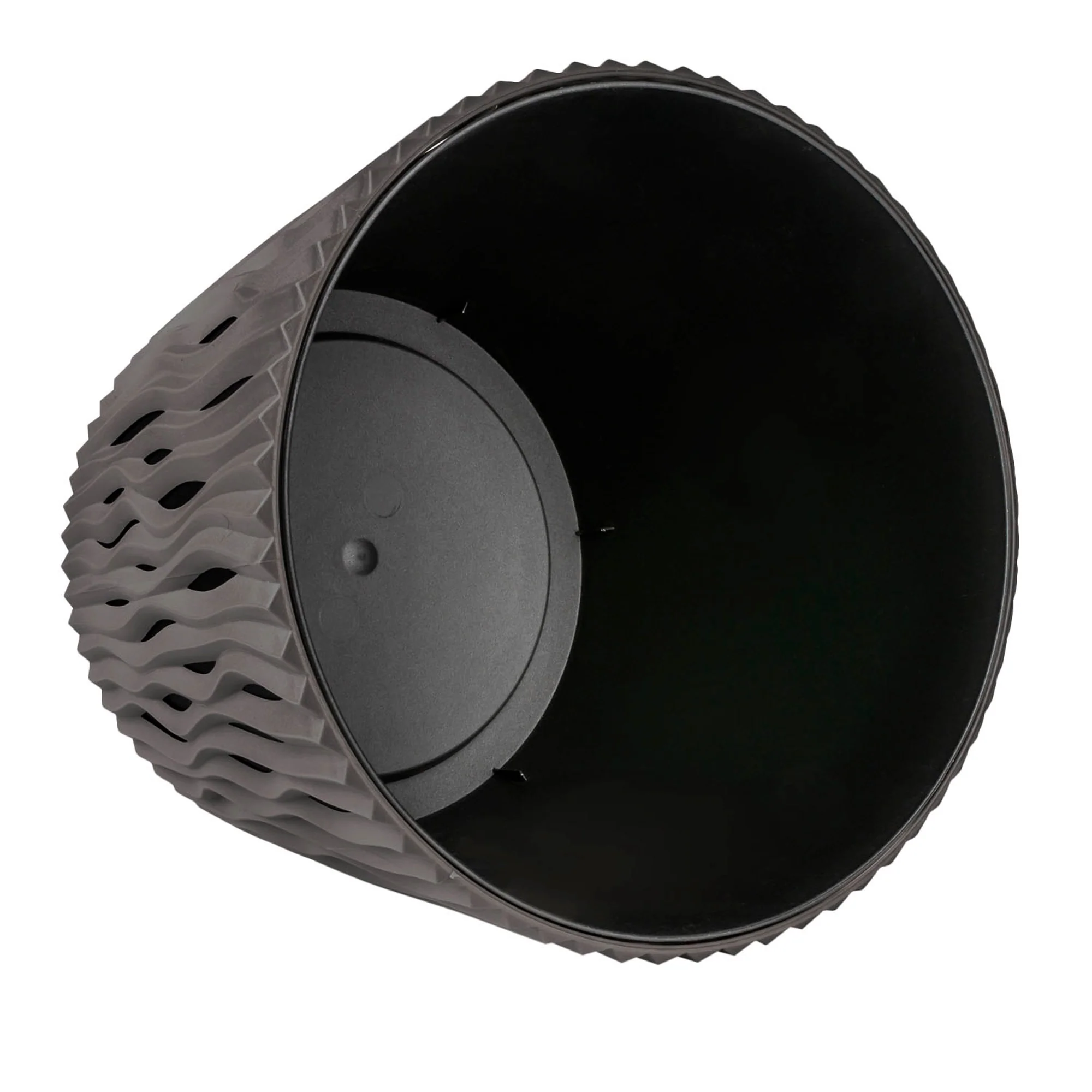 Maceta Redonda De Plastico Sandy Round En Color Gris 18,9 (largo) X 18,9 (ancho) X 16,5 (alto) Cm - Image 4