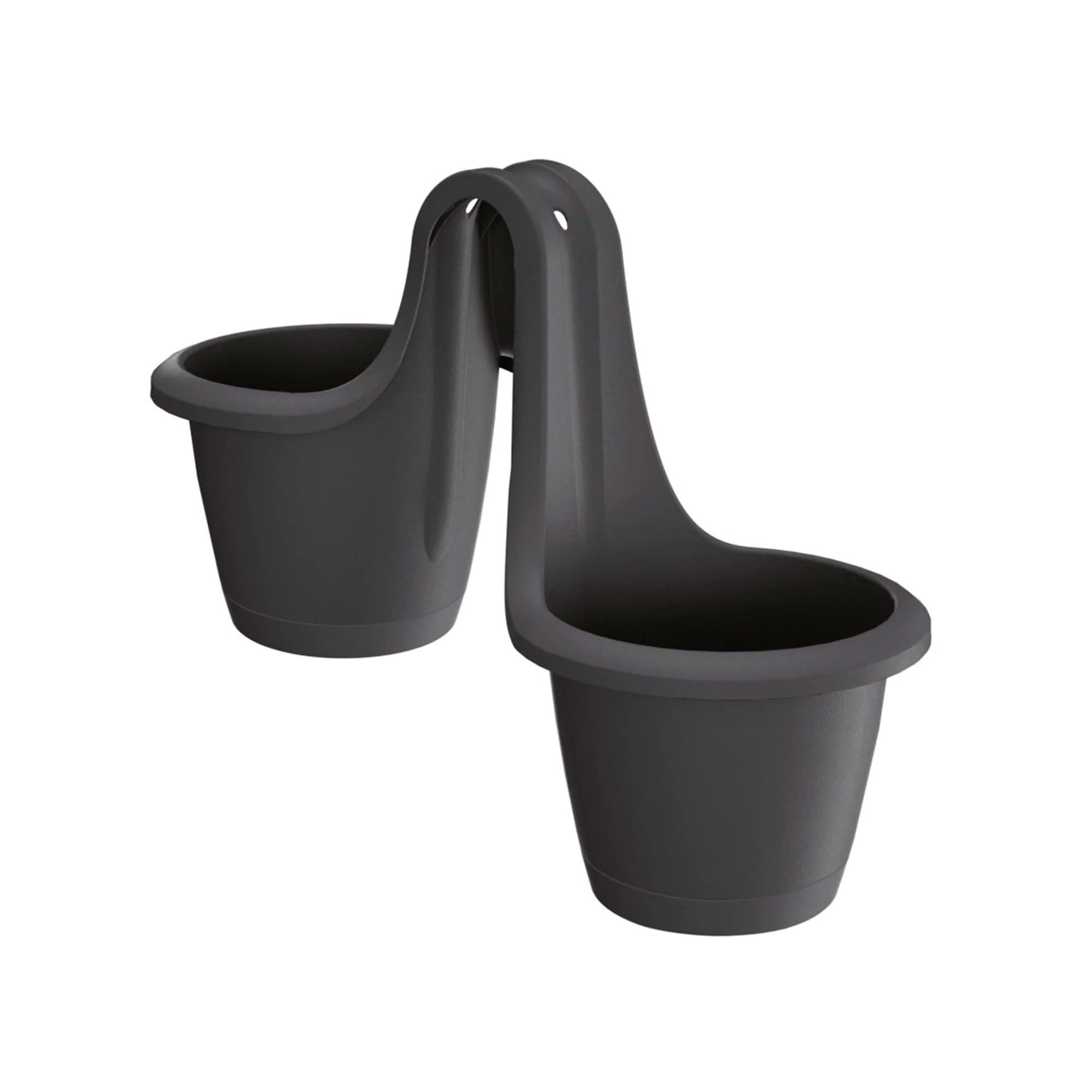 Maceta Respana Twins 5l., Dimensiones (mm) 463x200x336, Color Antracita