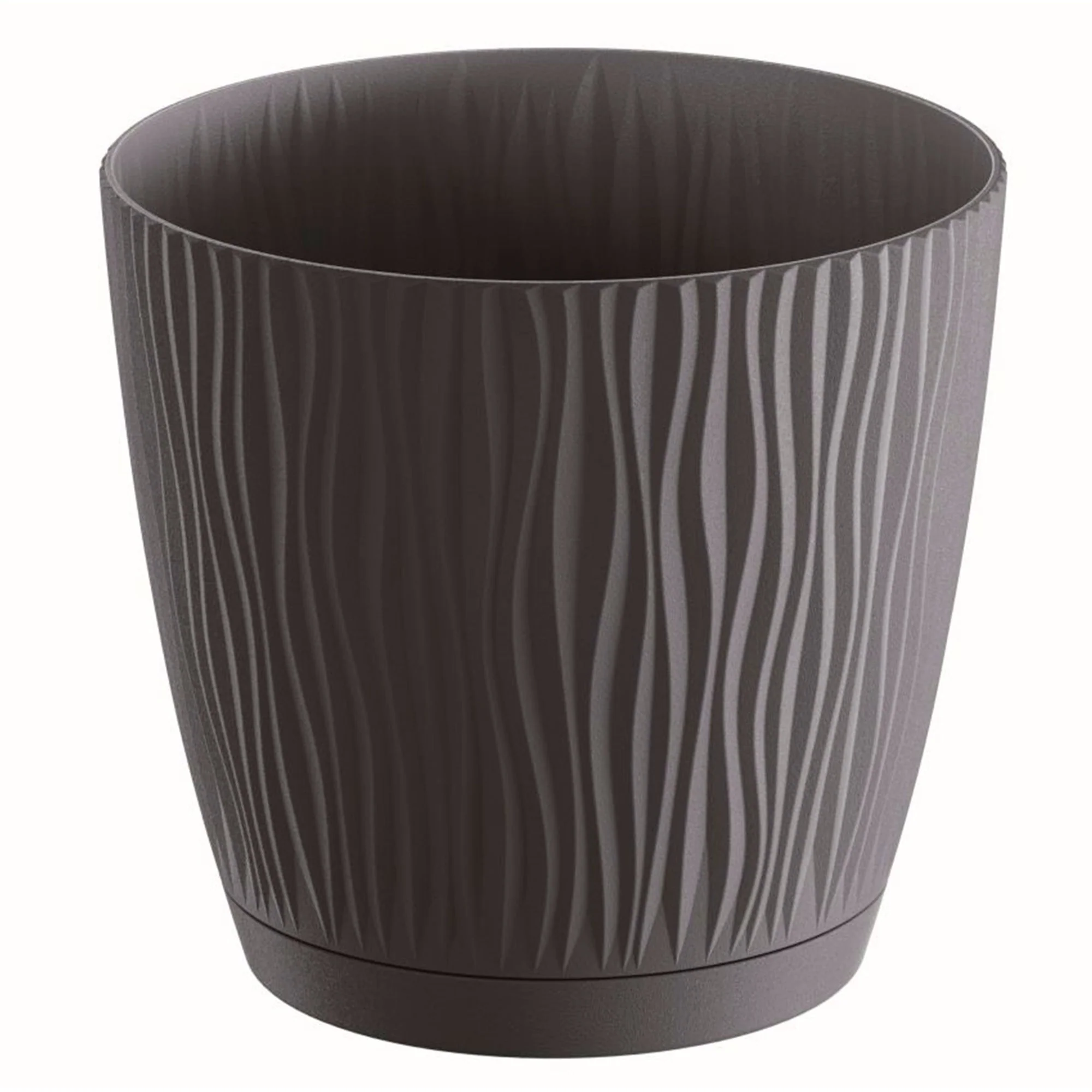 Maceta Sandy P 1,6l., Dimensiones (mm) 149x149x139, Color Antracita