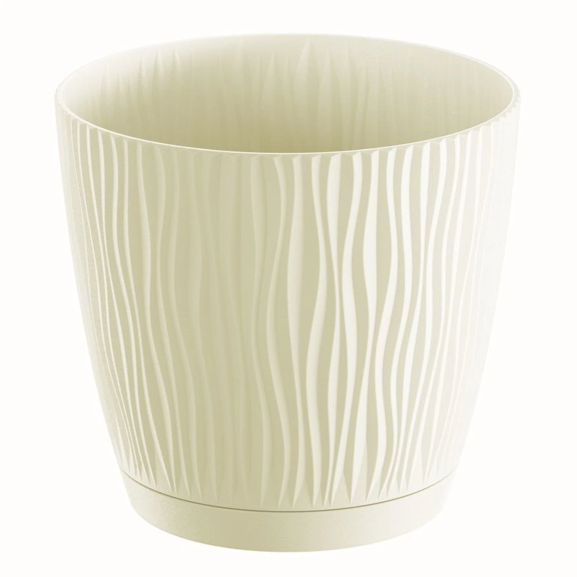Maceta Sandy P 1,6l., Dimensiones (mm) 149x149x139, Color Crema