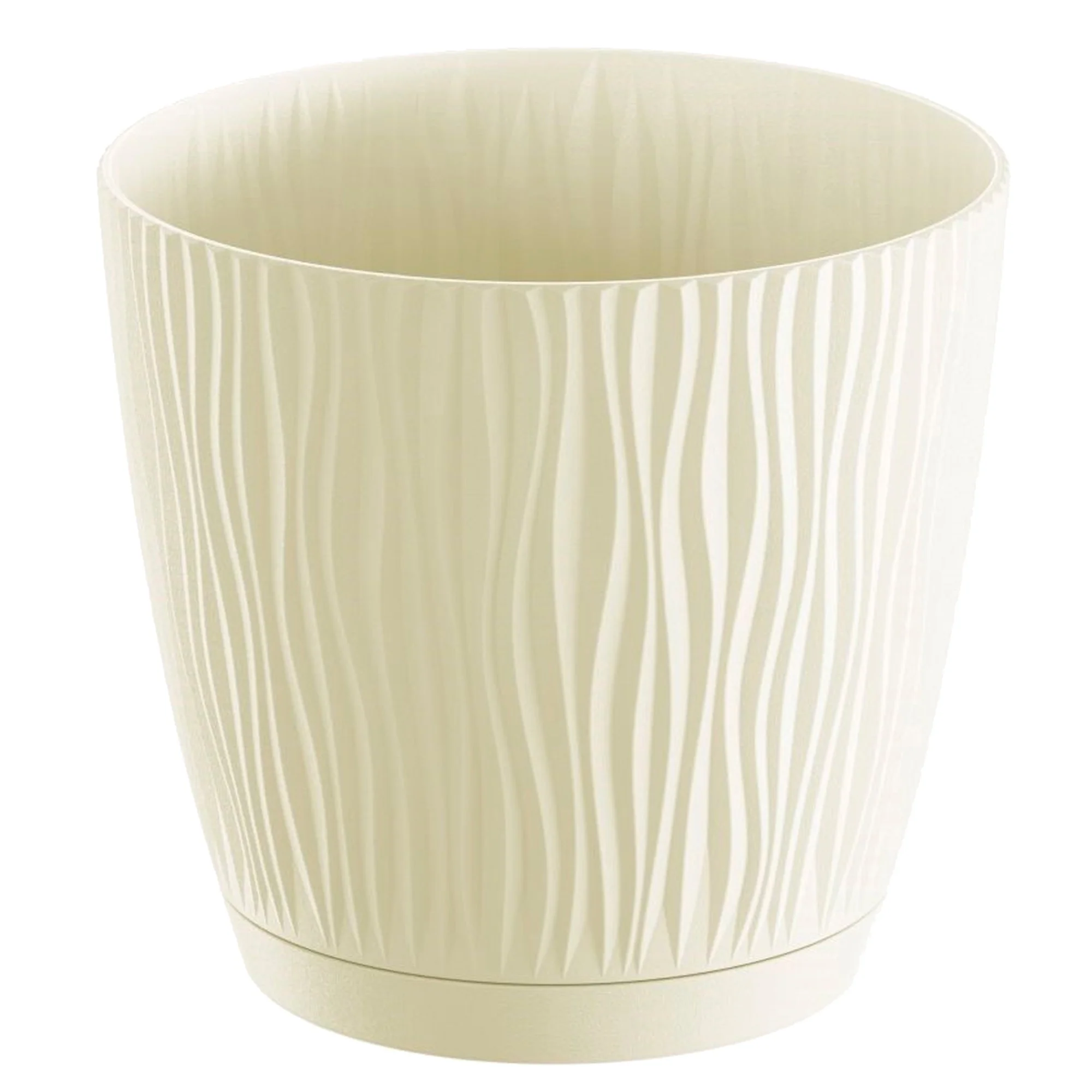 Maceta Sandy P, Dimensiones (mm) 282x282x260, Color Crema