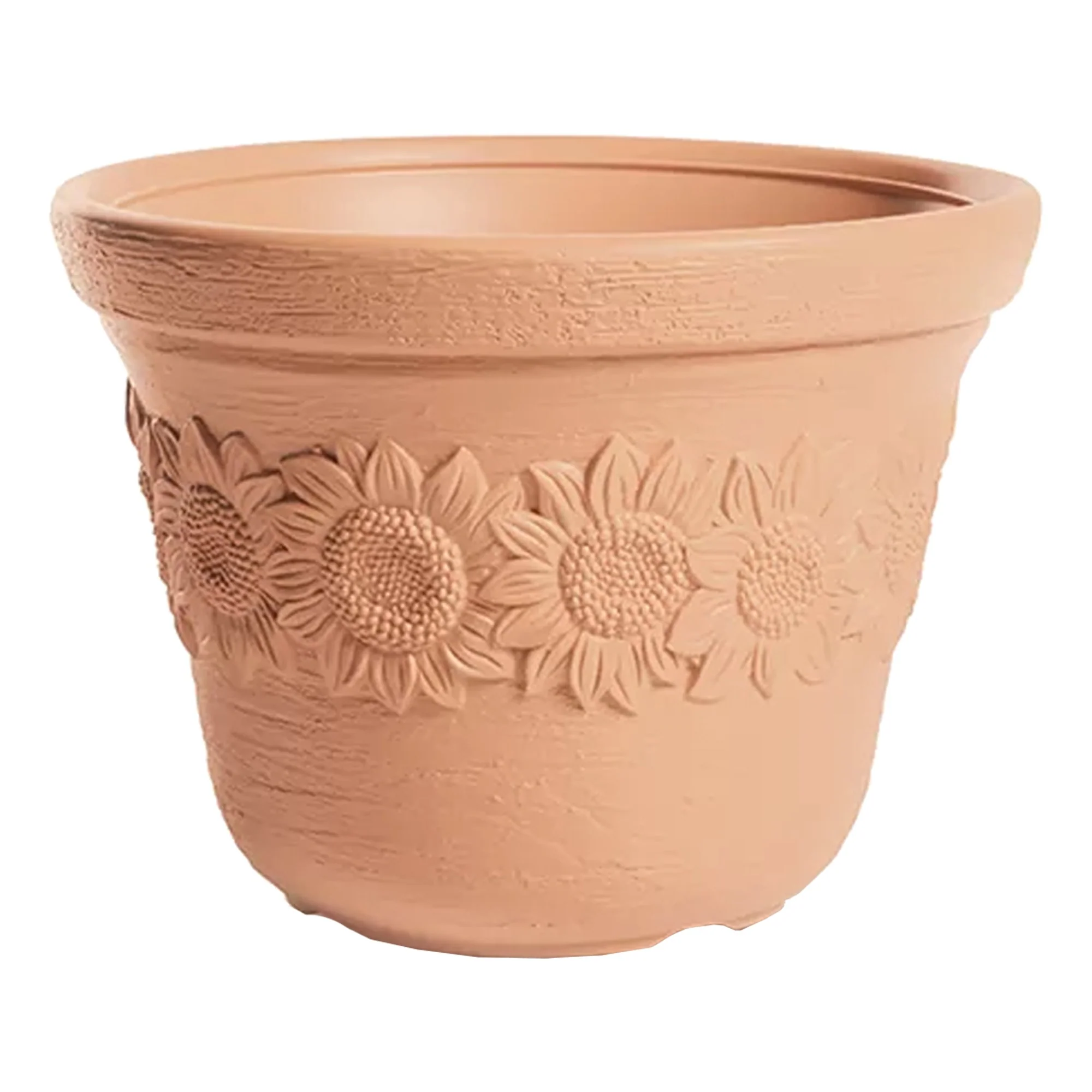 Maceta Sunny 34l., Dimensiones (mm) 460x460x353, Color Ladrillo