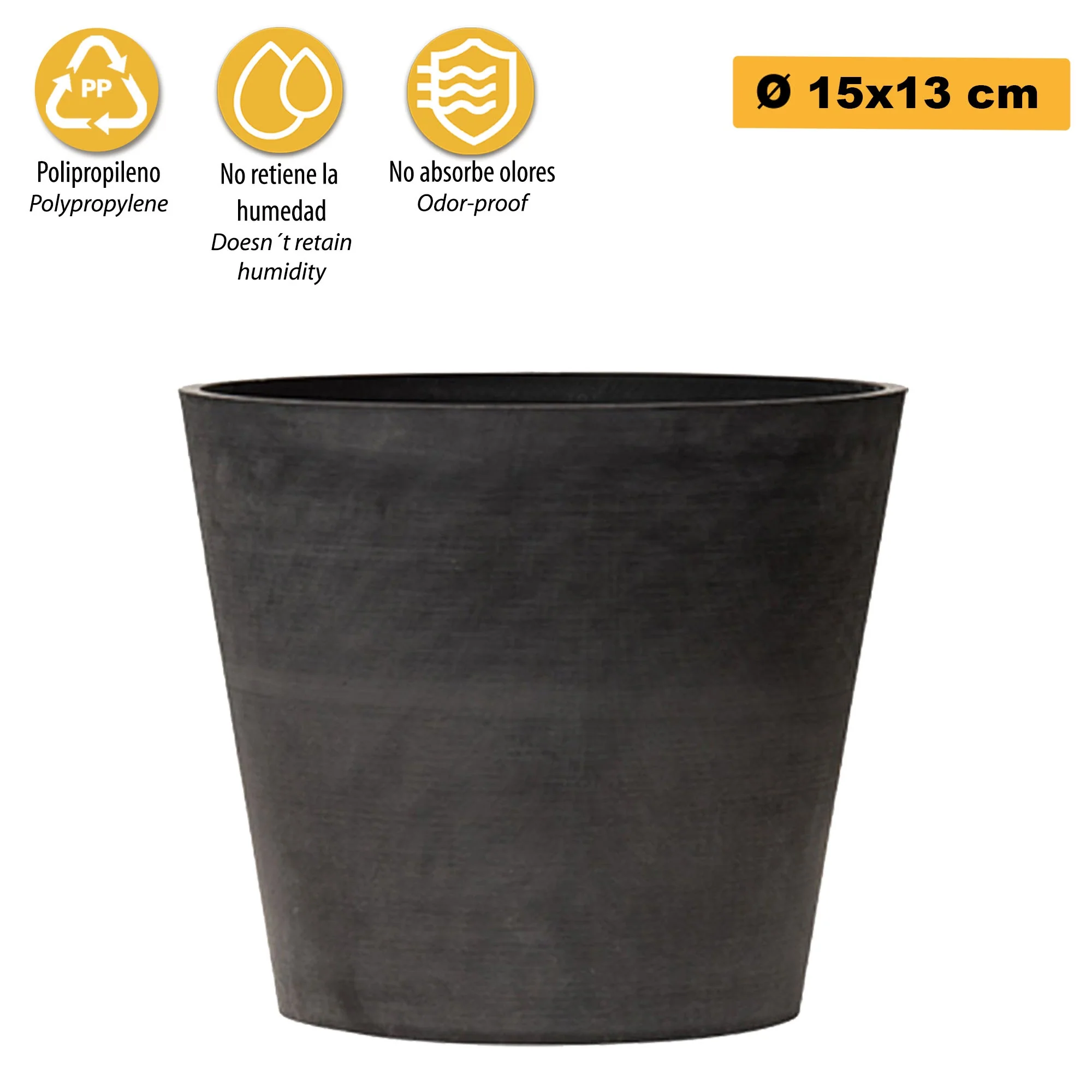 Maceta Tipo Cono Truncado Ø 15 Cm - Image 3