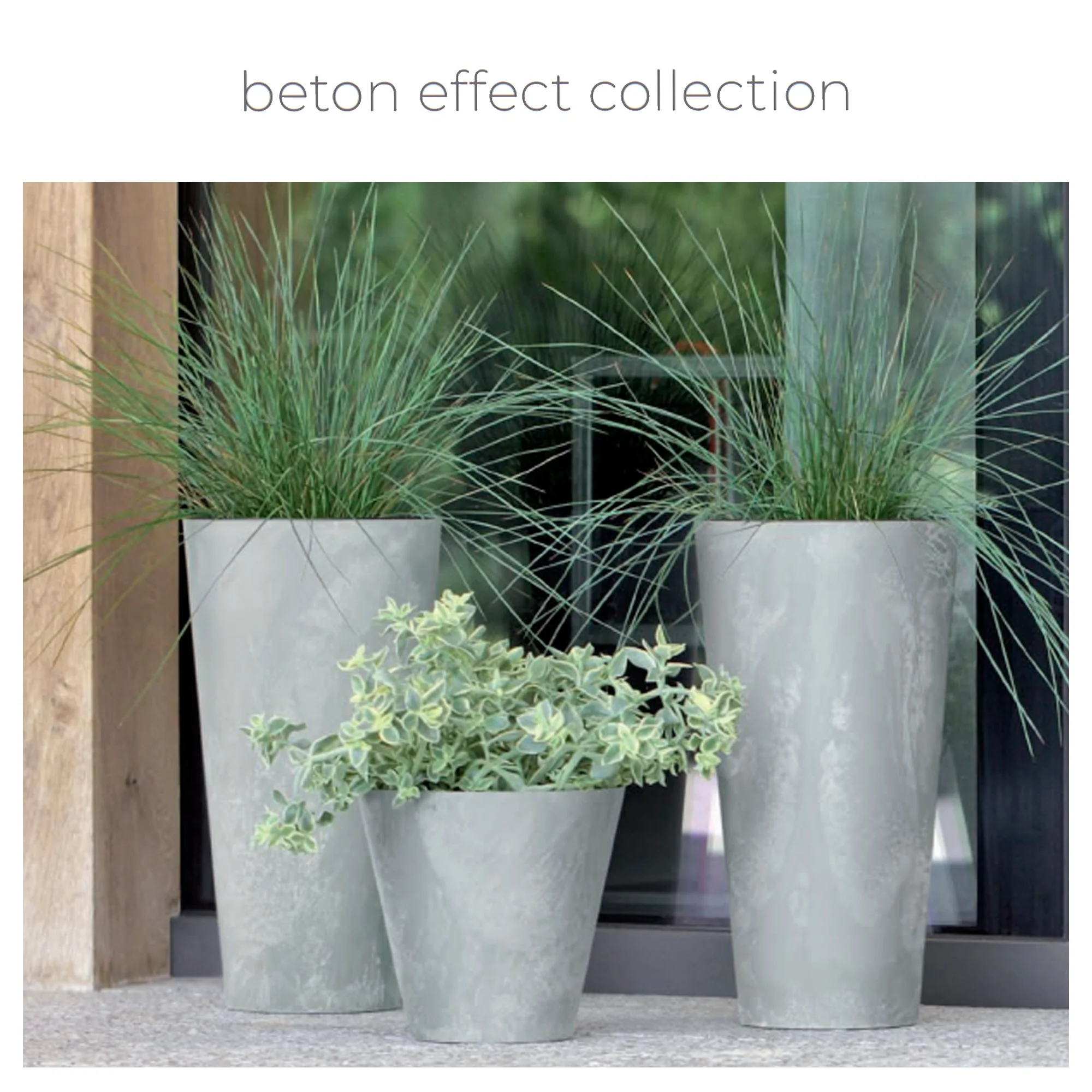 Maceta Tubus Beton Effect 12l., Dimensiones (mm) 300x300x280, Color Hormigón - Image 2