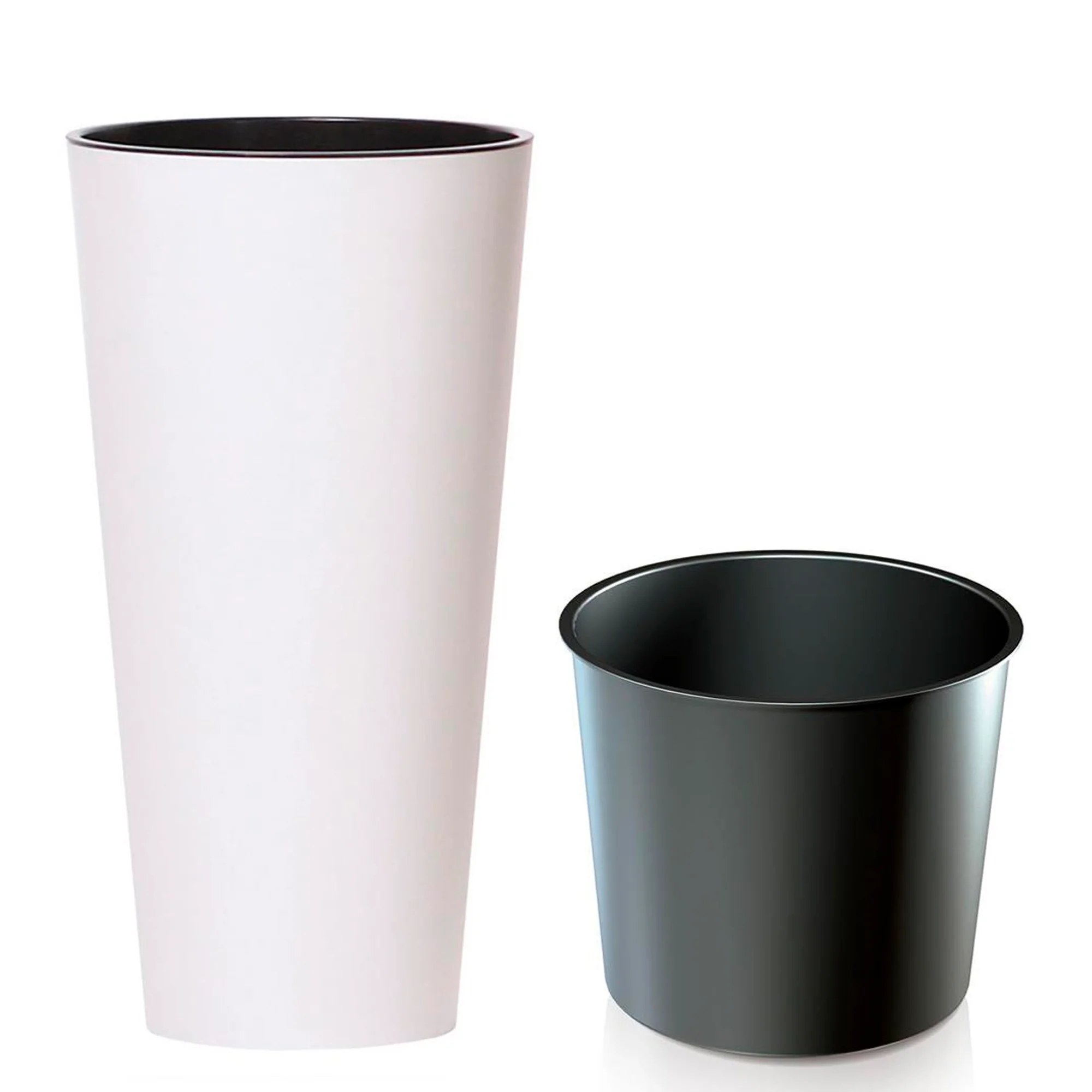 Maceta Tubus Slim 3,3l., Dimensiones (mm) 150x150x286, Color Blanco - Image 4