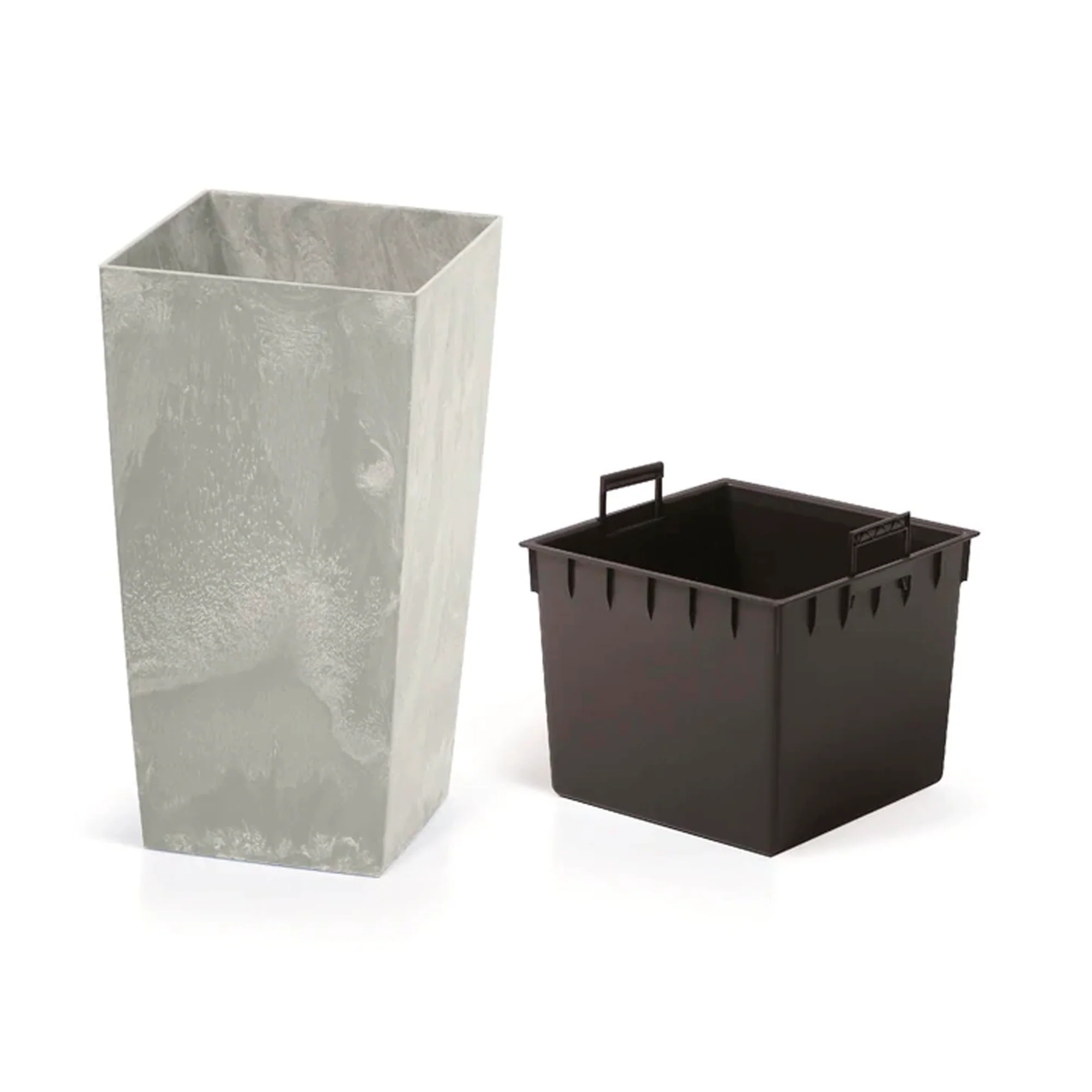 Maceta Urbi Square Beton Effect 2l., Dimensiones (mm) 126x126x200, Color Hormigón - Image 4