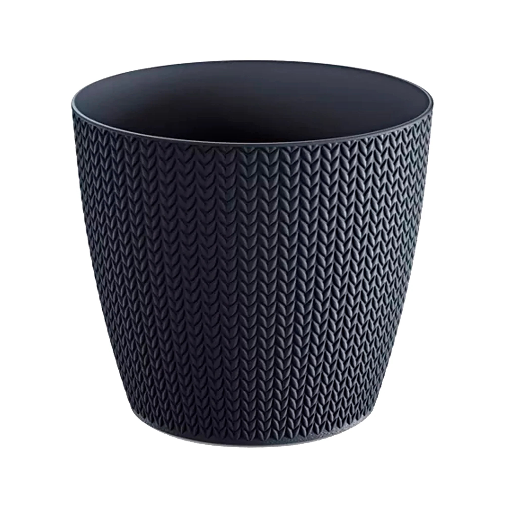 Maceta Wheaty 1l., Dimensiones (mm) 128x128x112, Color Antracita