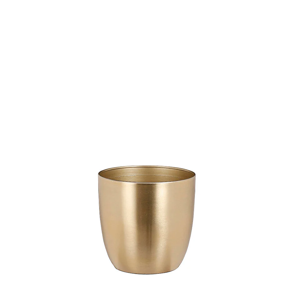 Macetero De Metal Alano Oro 12.5x13cm