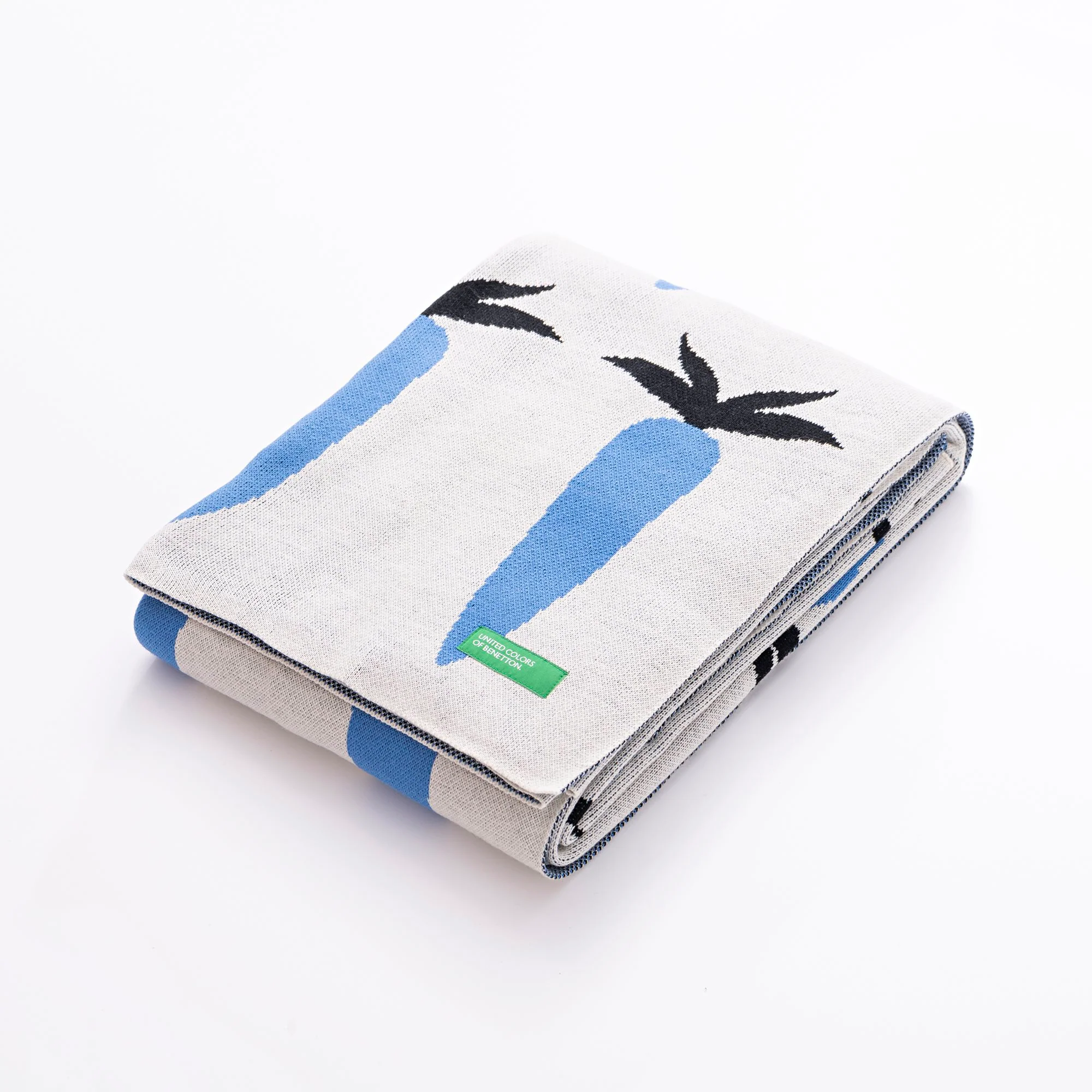 Manta 140x190cm 100% Acrilico 1000gr Zanahoria Azul Benetton - Image 2