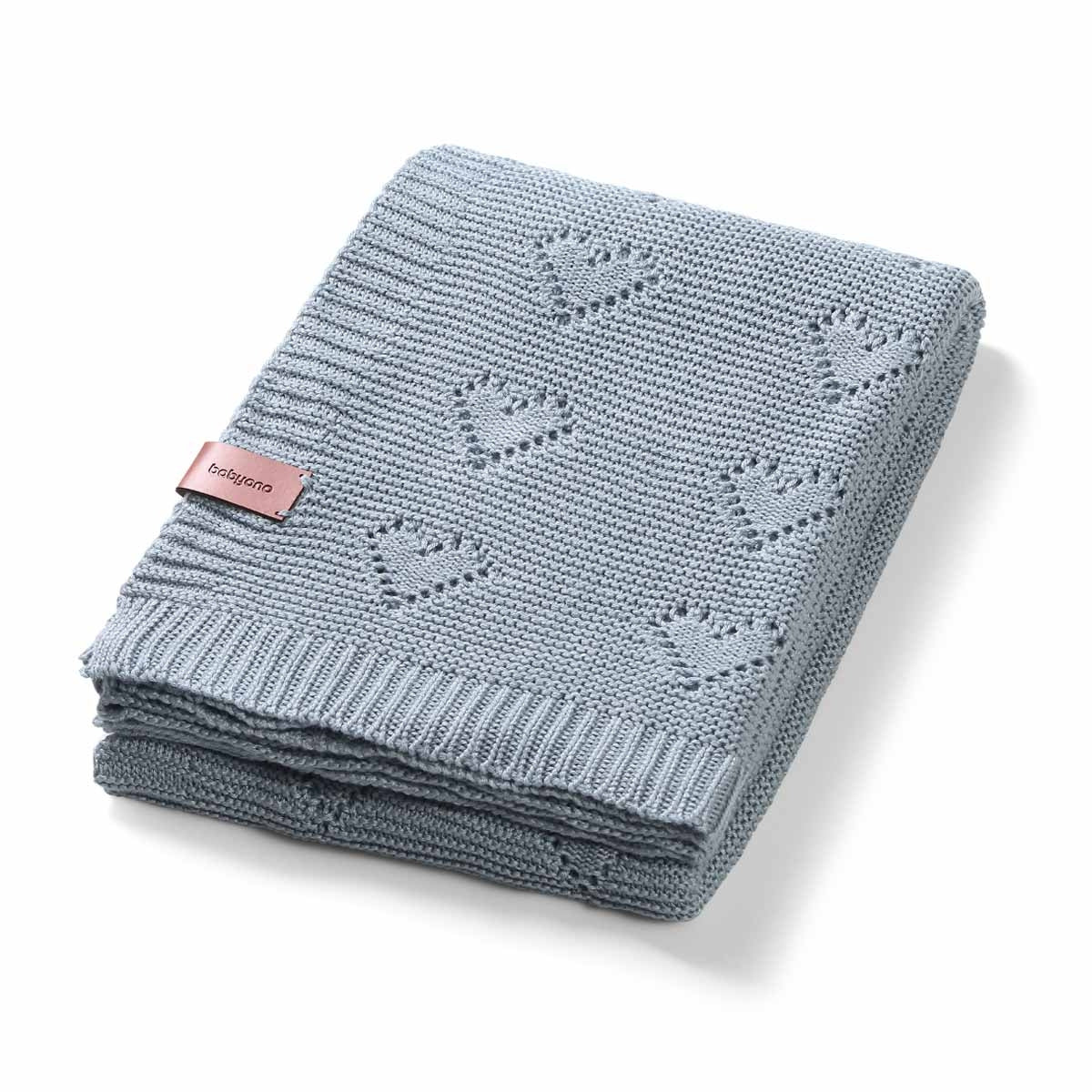 Manta Natural Para Bebé Corazones 100% Bambú Gris