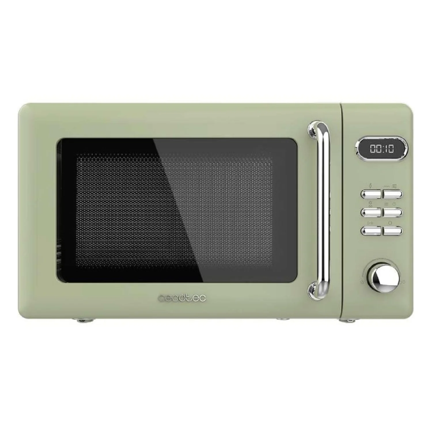 Microondas Digital Con Grill De 20 L Proclean 5110 Retro Green. 700 W En 5 Niveles, Temporizador Hasta 60 Mins, 8 Programas Y Modo Descongelación, D
