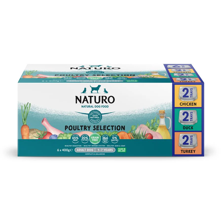 Naturo Comida Humeda Perro Grain Y Gluten Free Multipack 400g X 6 Tarrinas