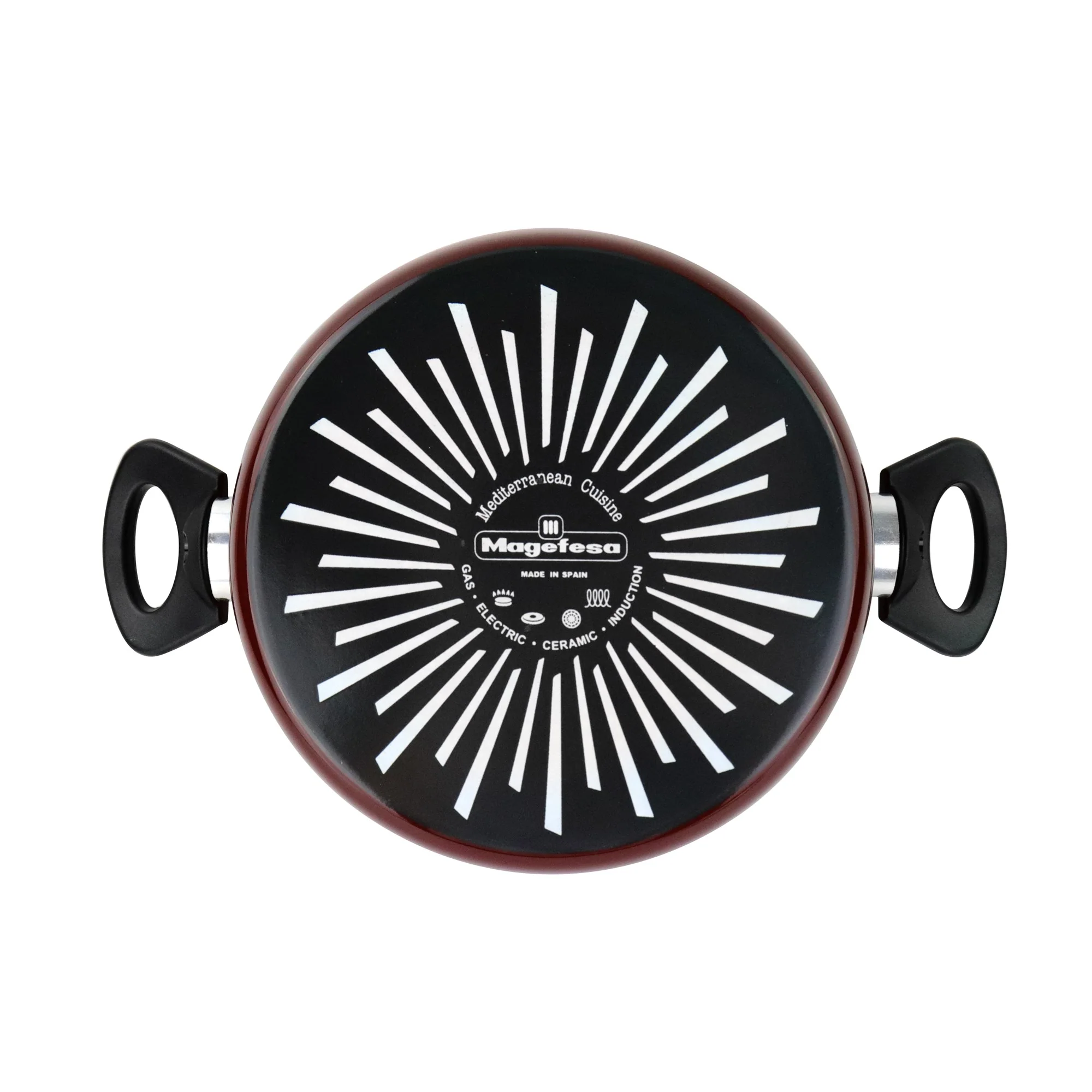 Olla Alta 'sr' Ø20cm Con Tapa Vidrio Rojo Magefesa - Image 6