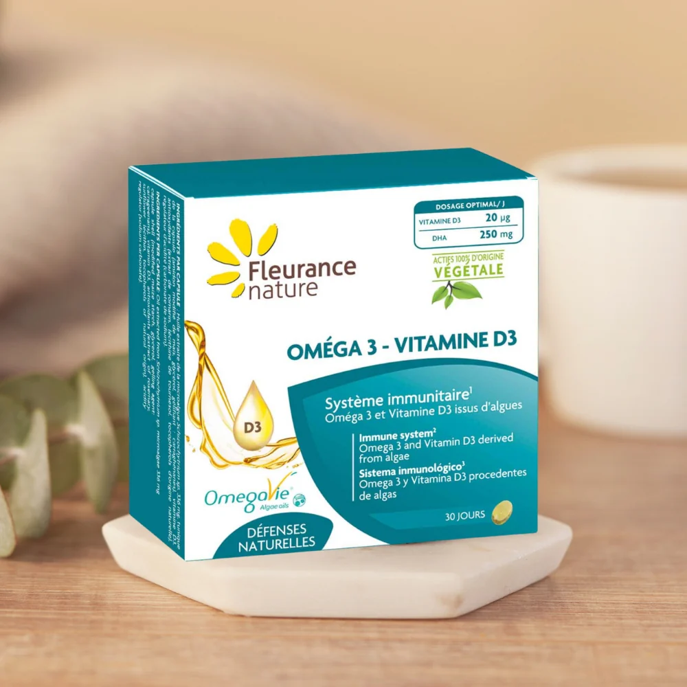 Omega 3 Vitamina D3 Fleurance Nature 30 Cápsulas - Image 2
