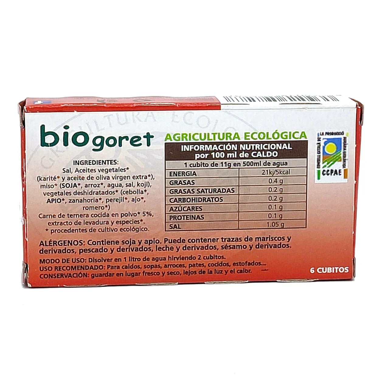 Pack 3 Cubitos Caldo Verduras Bajo En Sal Y Ternera Eco Biogoret - Image 5