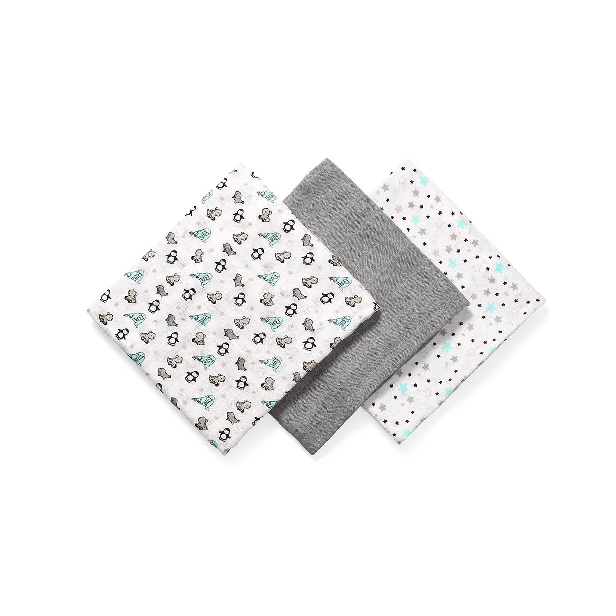 Pack 3 Muselinas Bambú Organico 70x70 Cm Mint - Image 6