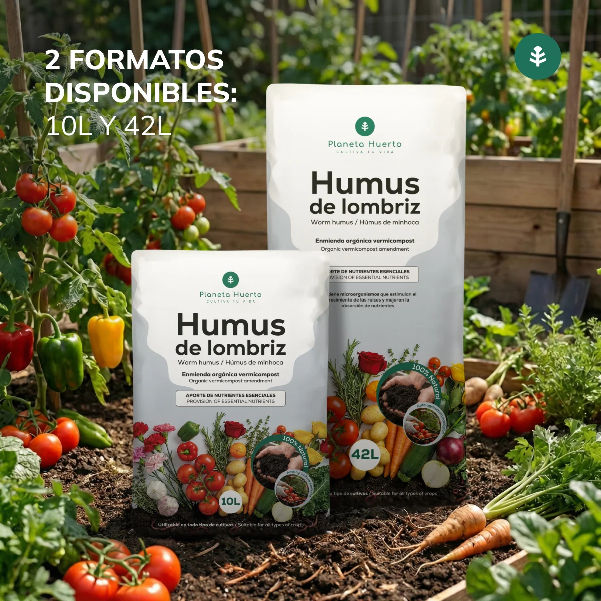 Pack 3x Humus de Lombriz 100% Natural Planeta Huerto 42 L - Image 4