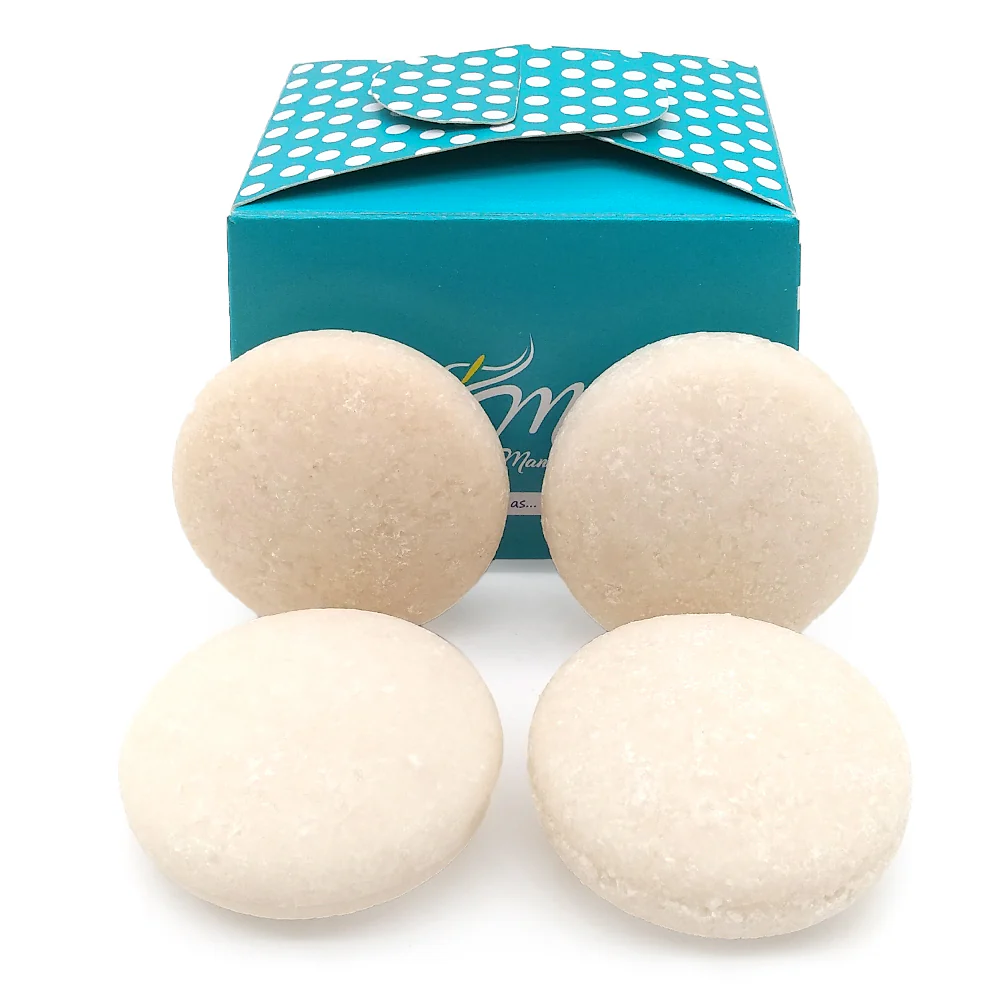 Pack 4 Champú Sólido Cabello Seco o quebradizo - 100% Natural - Previene Puntas Abiertas - Hecho En España