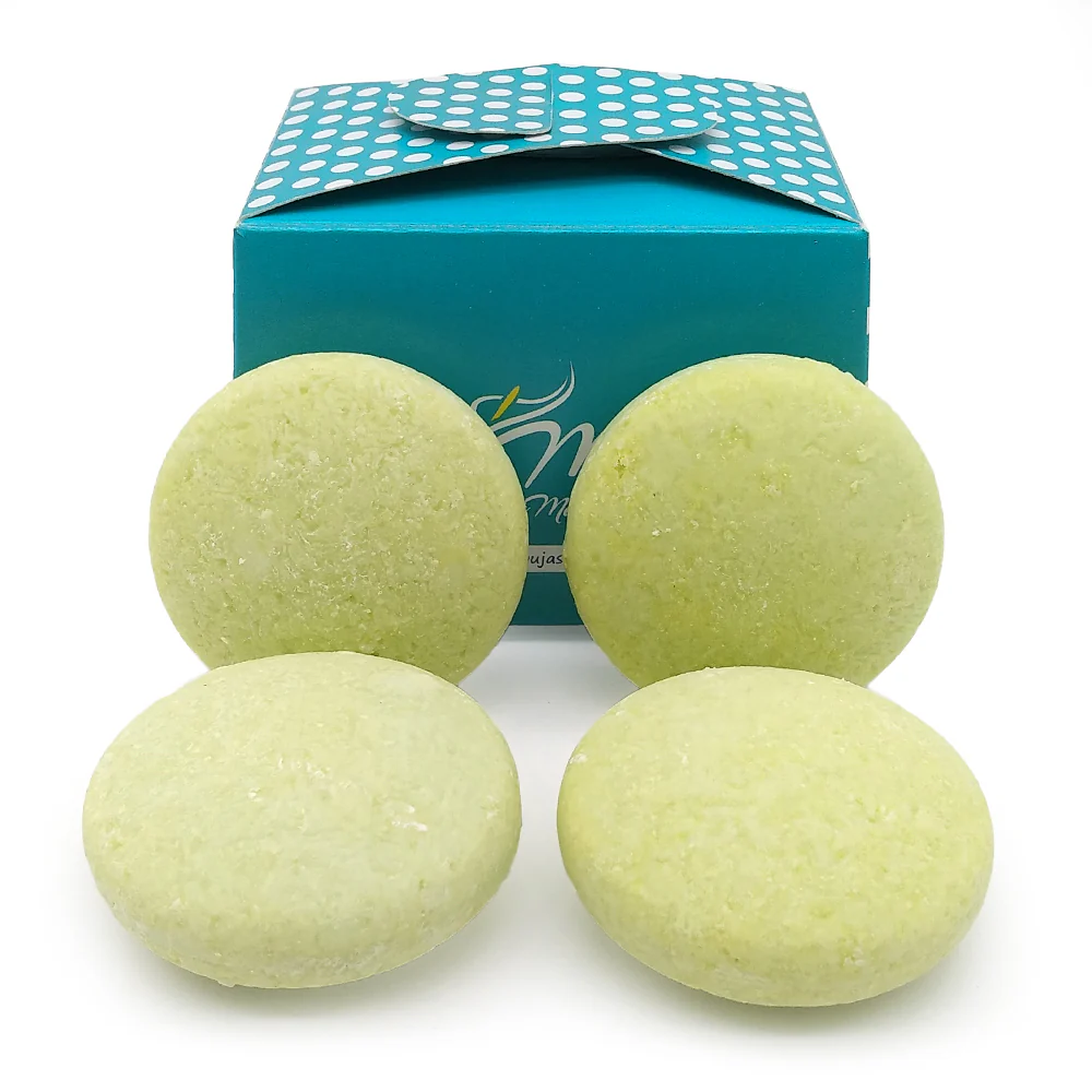 Pack 4 Champú Sólido para Todo Tipo de Cabello - 100 % Natural - Para Toda la Familia. Con Té Matcha y Aceite de Coco