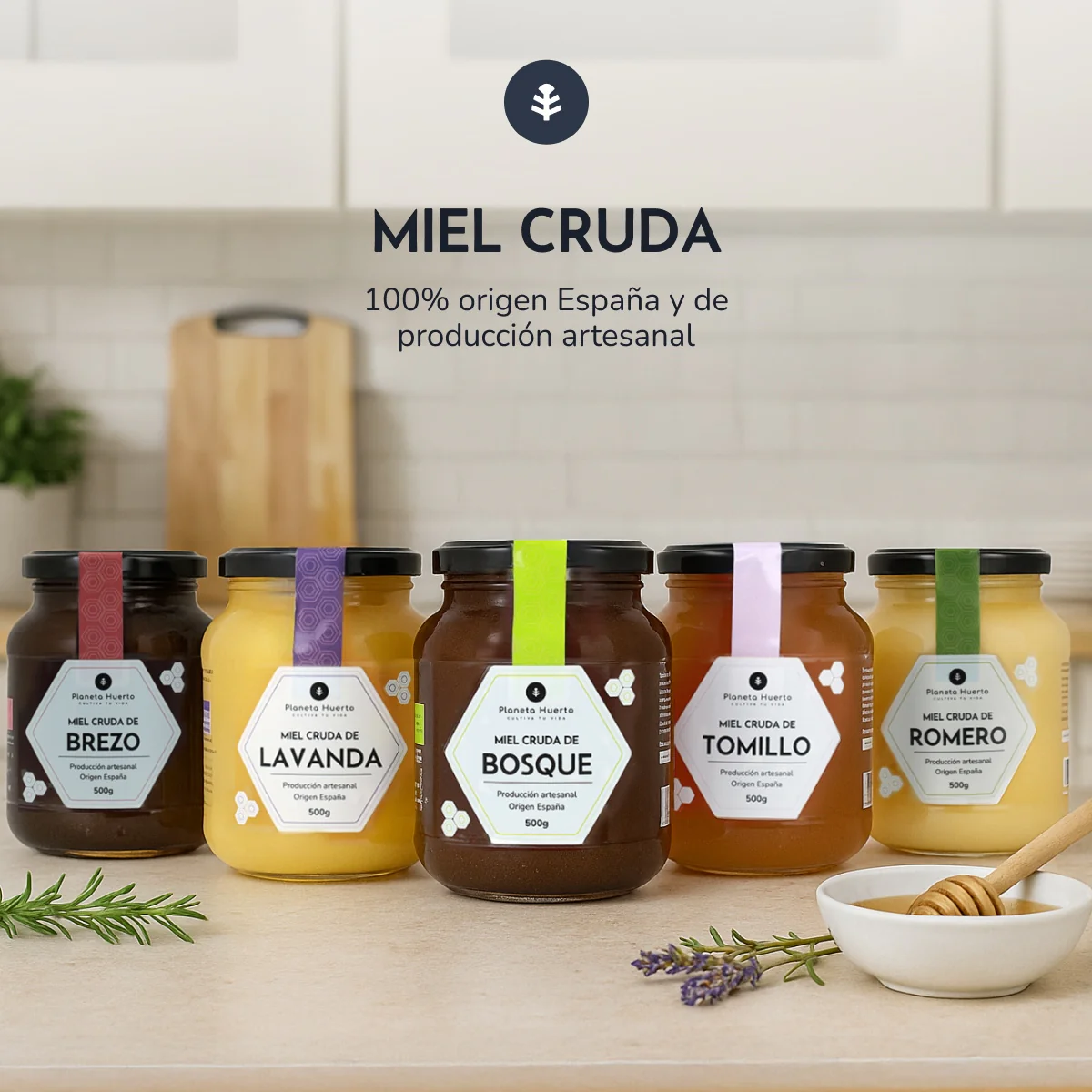 Pack 6x Miel Cruda de Lavanda Planeta Huerto 500 g - Image 7