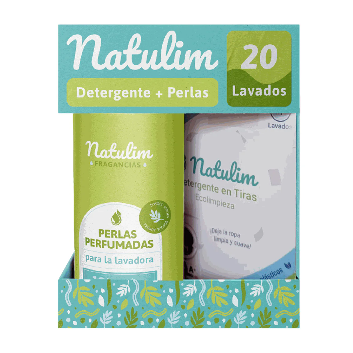 Pack Caja Detergente 20 lavados Natural + Perlas Bosque Aurora