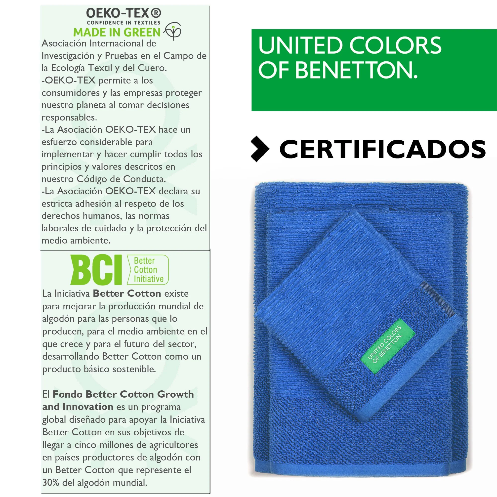 Pack De 2 Set De 3 Toallas De Baño Cada Uno En Color Azul Y Otras En Verde - Image 4