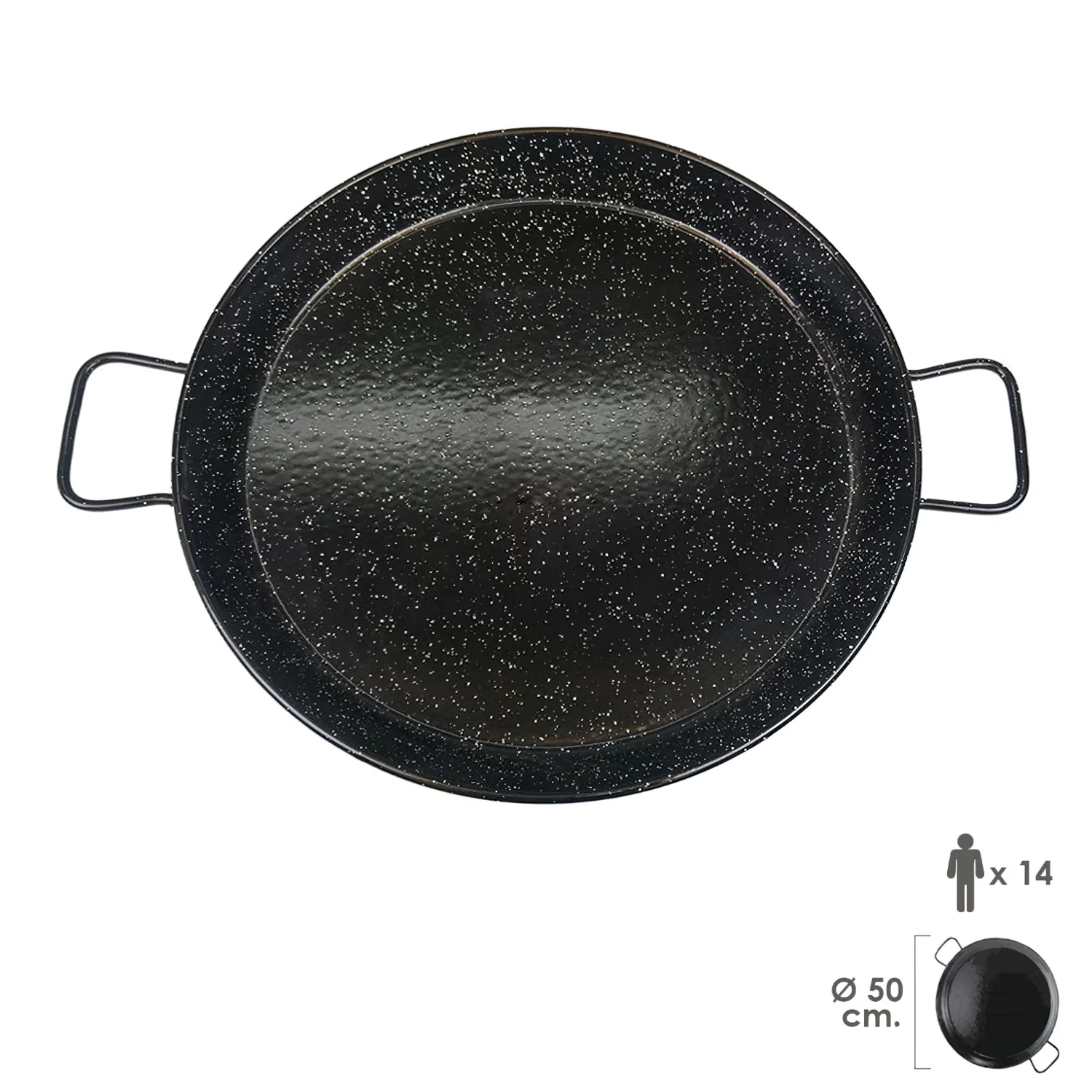 Paellera Valenciana esmaltada  14 personas 50 cm