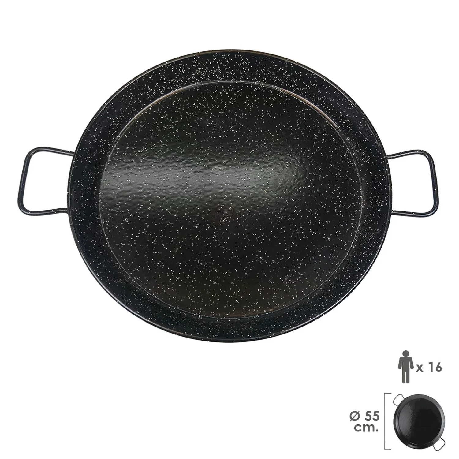 Paellera Valenciana Esmaltada  16 personas 55 cm