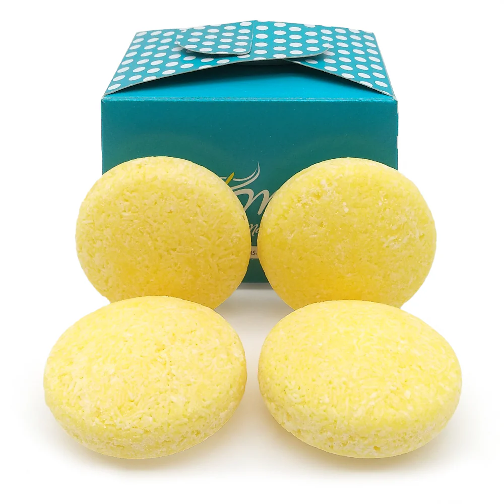 Pak 4 Champú Sólido para Cabello Graso - 100% Natural - Con Betaína y Sal Marina - Limpia y Regula el Exceso de Grasa