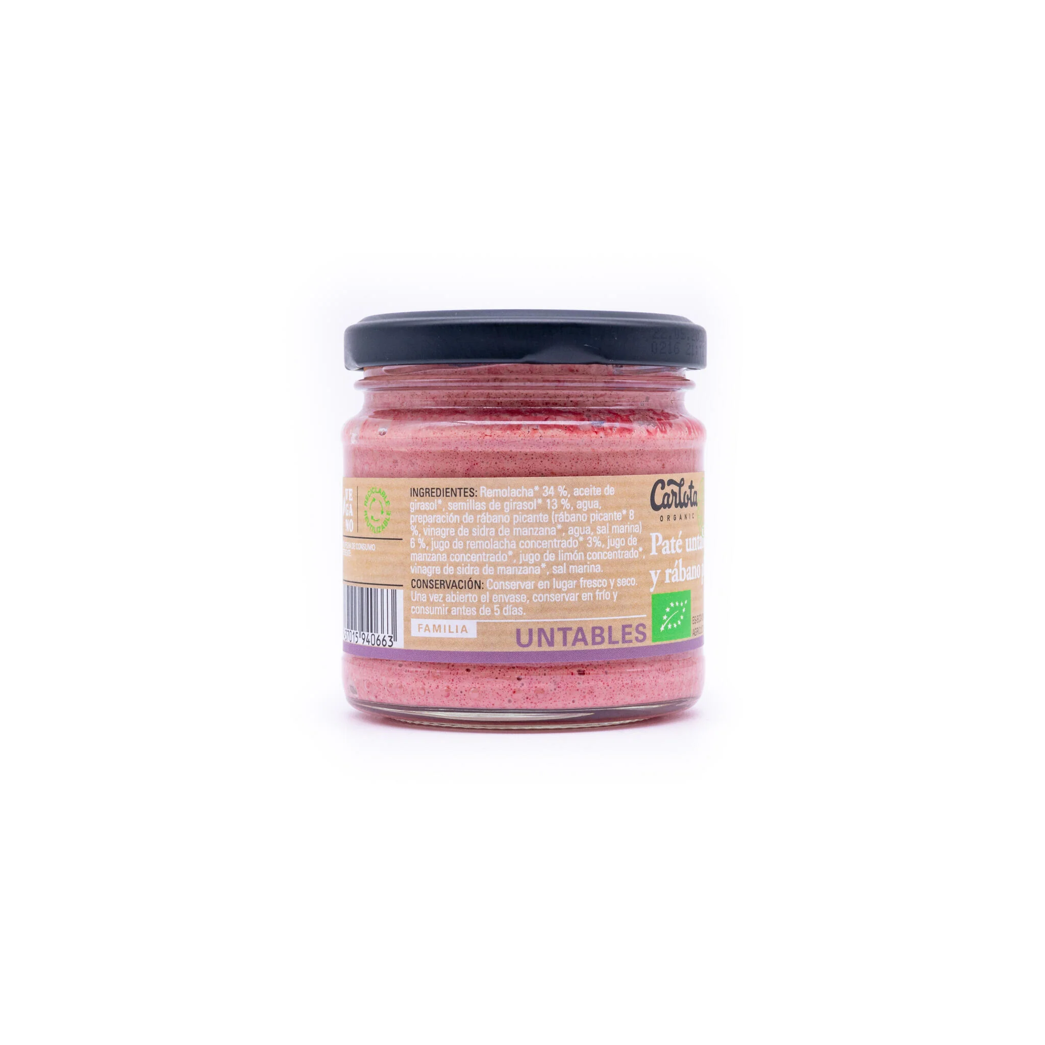 Paté Untable De Remolacha Y Rábano Picante 180g - Image 2