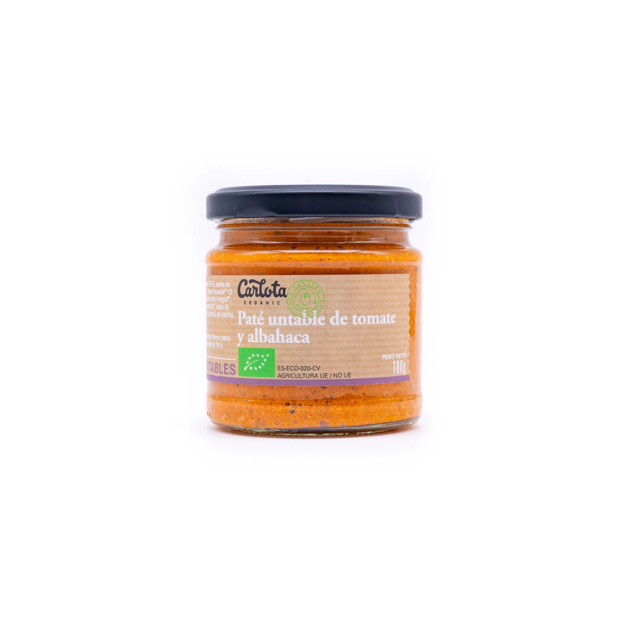 Paté Untable De Tomate Y Albahaca 180g