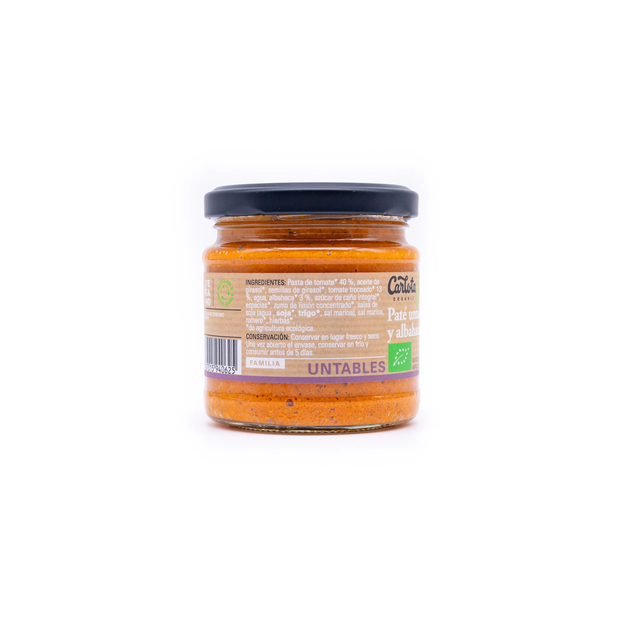 Paté Untable De Tomate Y Albahaca 180g - Image 2