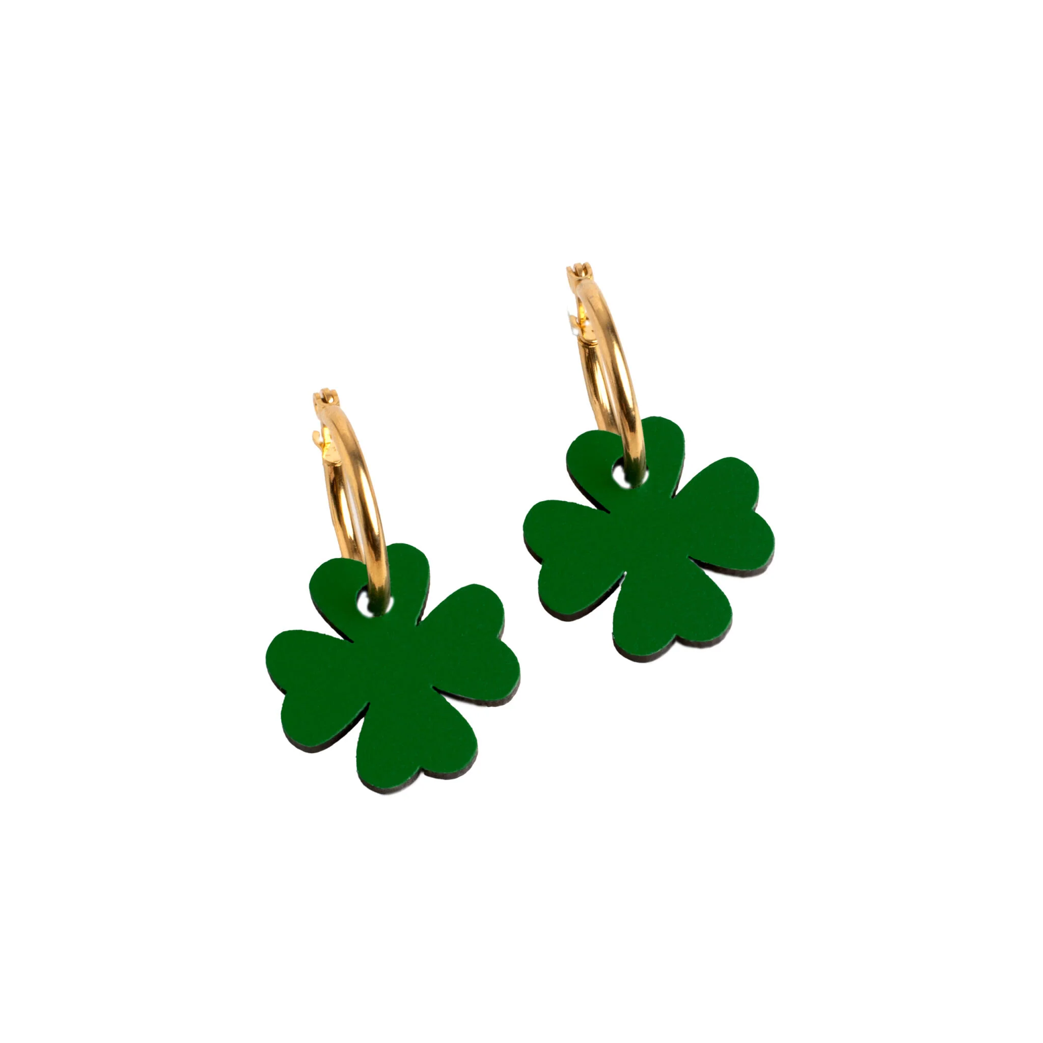 Pendientes Clover De Madera | Joyería Artesanal, Ligera Y Elegante | Diseño Natural Y Original