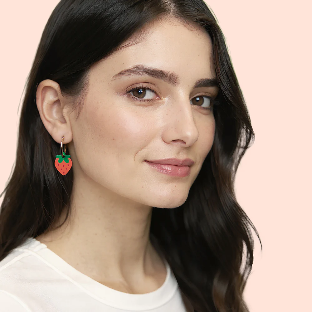 Pendientes Strawberry De Madera | Joyería Artesanal, Ligera Y Elegante | Diseño Natural Y Original - Image 4