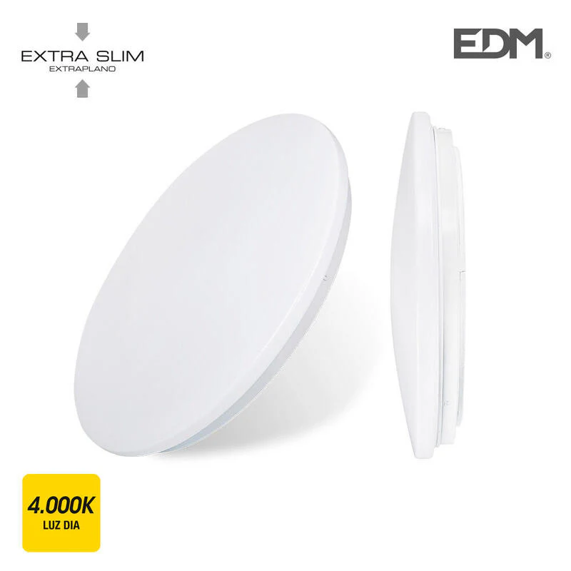 Plafon/aplique Led De Superficie 12w 4000k Ø26,5x5,7cm Edm