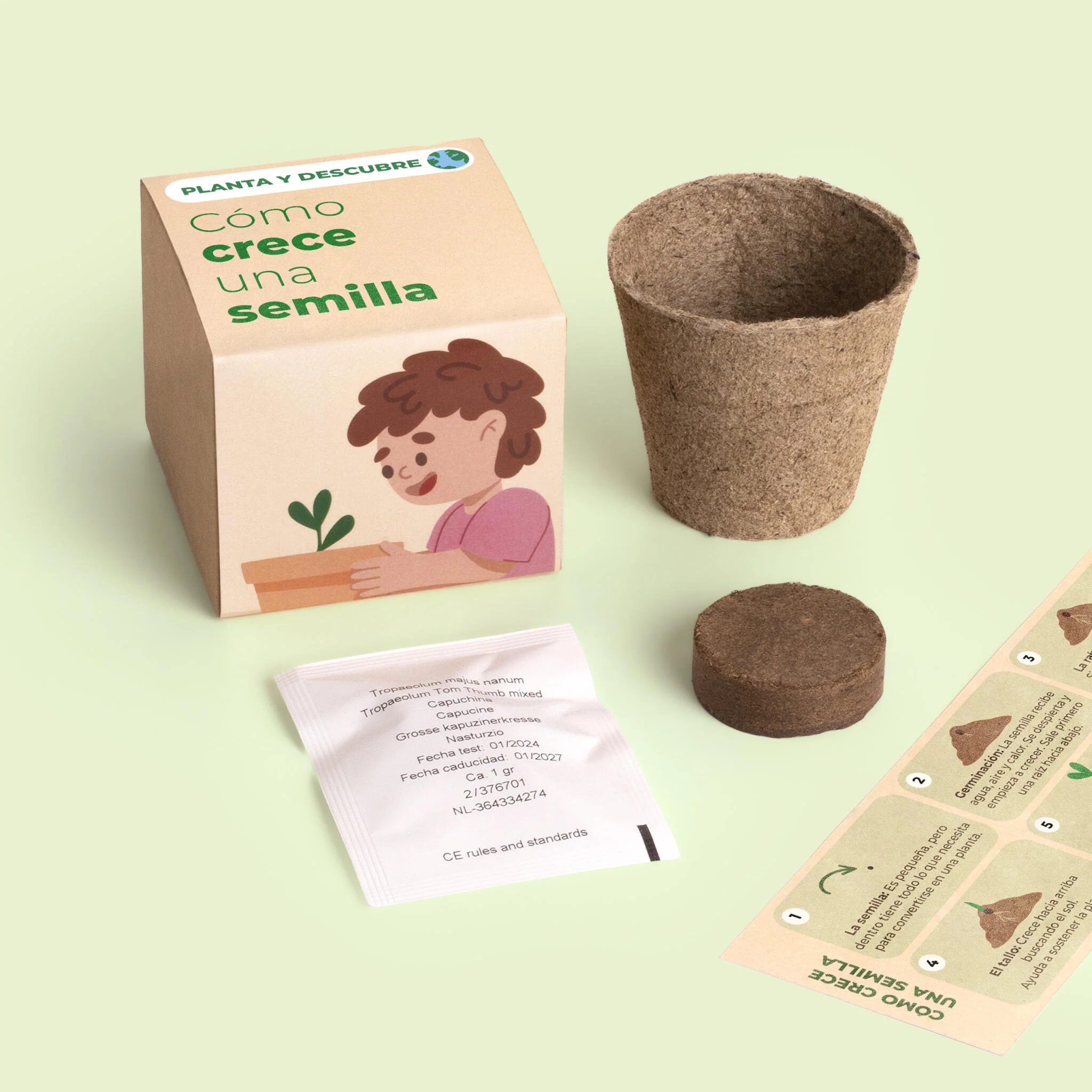 Planta Y Descubre | Kit Germinación Para Niños | Aprende Cómo Crece Una Semilla Paso A Paso (stem) - Image 2
